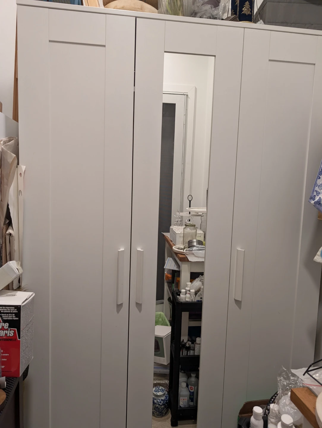 IKEA BRIMNES Wardrobe with 3 doors, white, 117x50x190 cm - photo 4