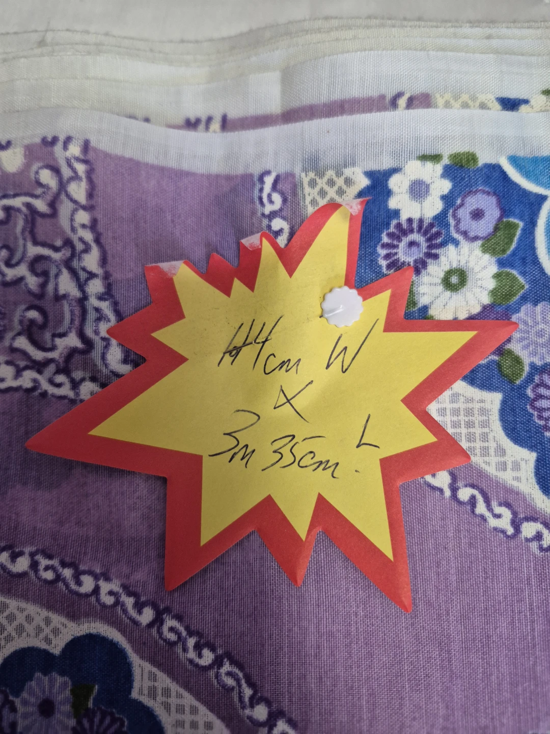 Retro Floral Fabric - Purple, Blue, White - photo 4