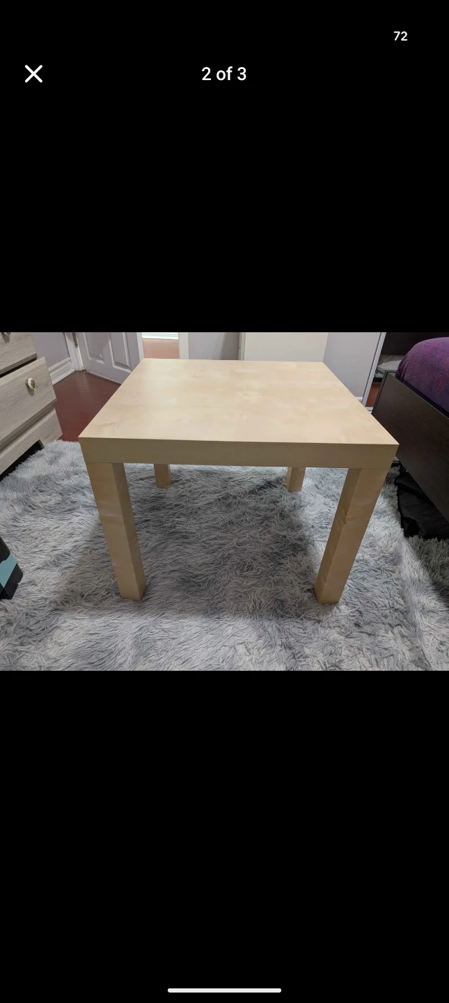 Square coffee table