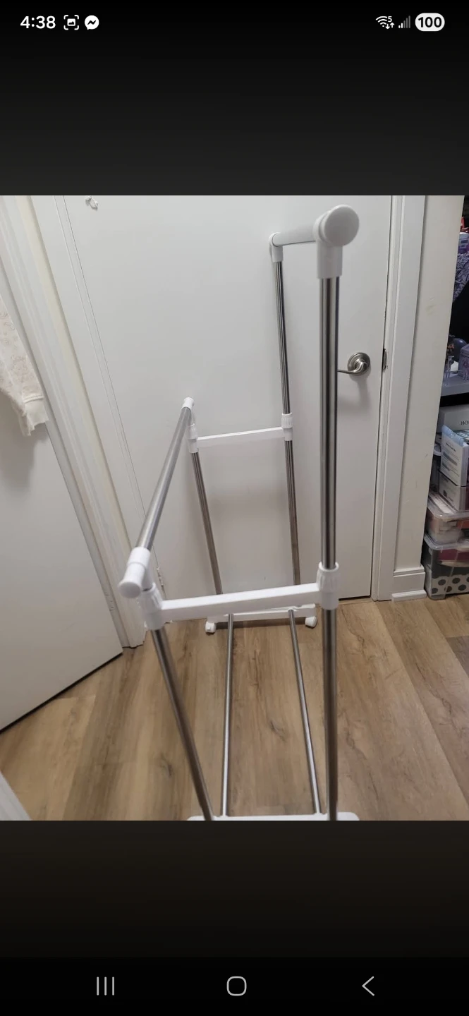 Double clothing rack with wheels - photo 3