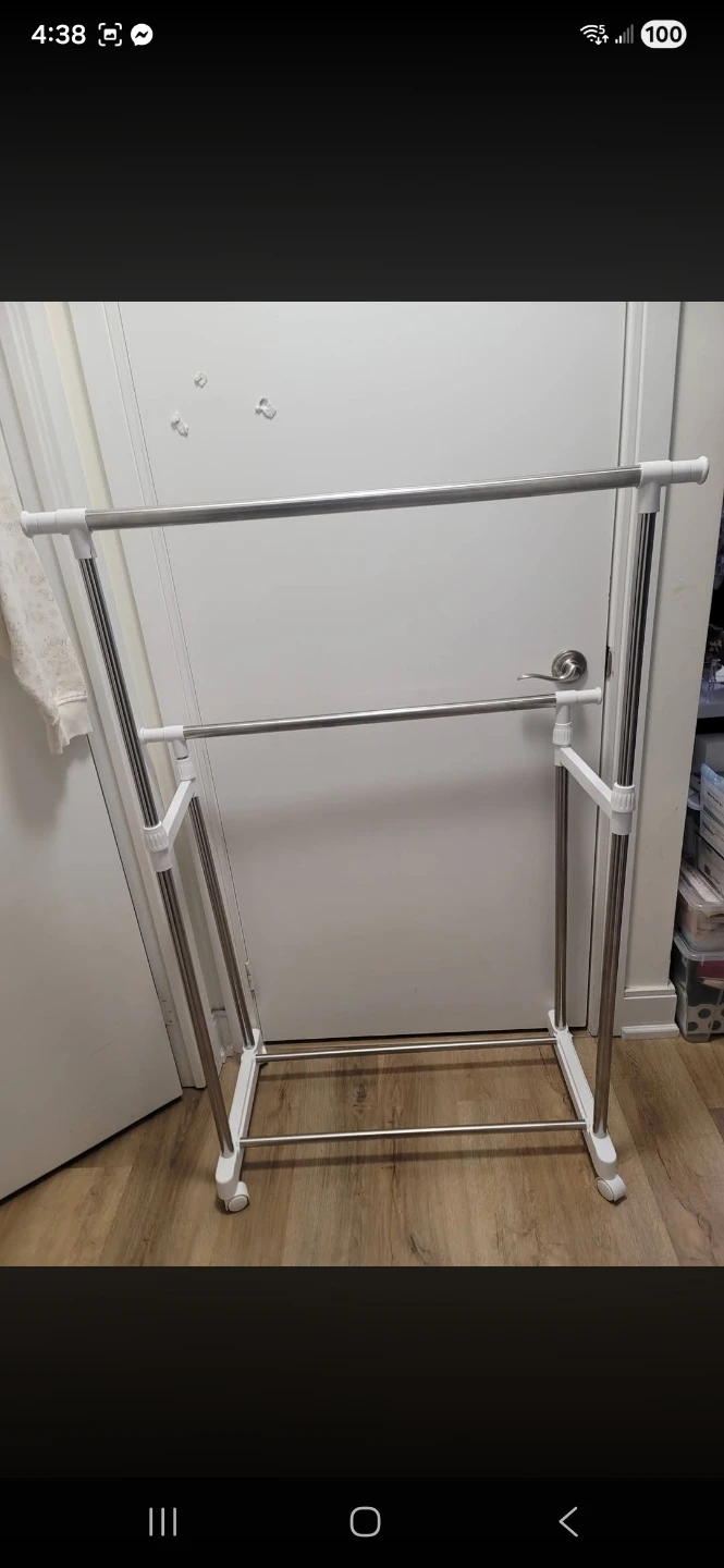Double clothing rack with wheels - photo 4