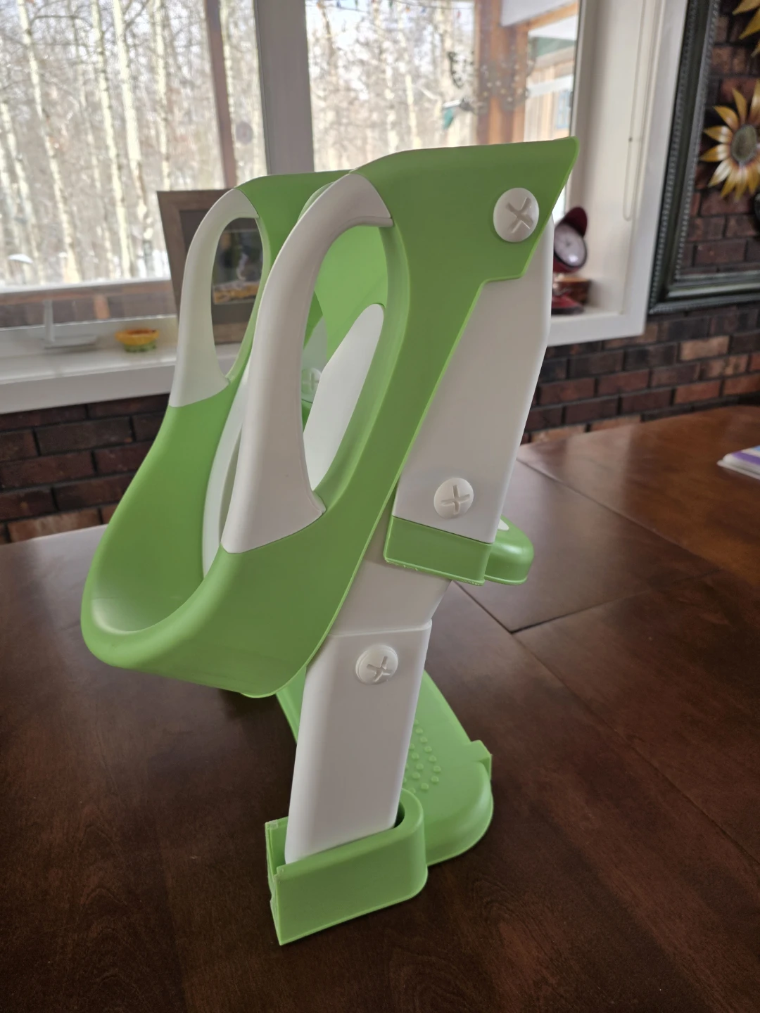 Green Toddler Potty Training Seat with Ladder