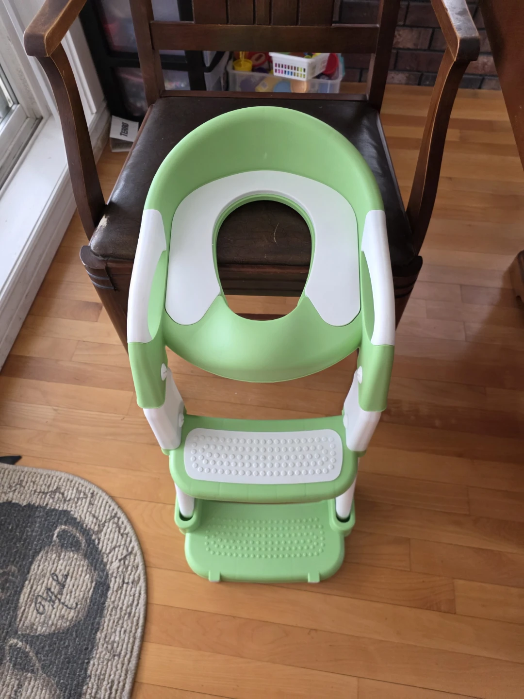 Green Toddler Potty Training Seat with Ladder - photo 2
