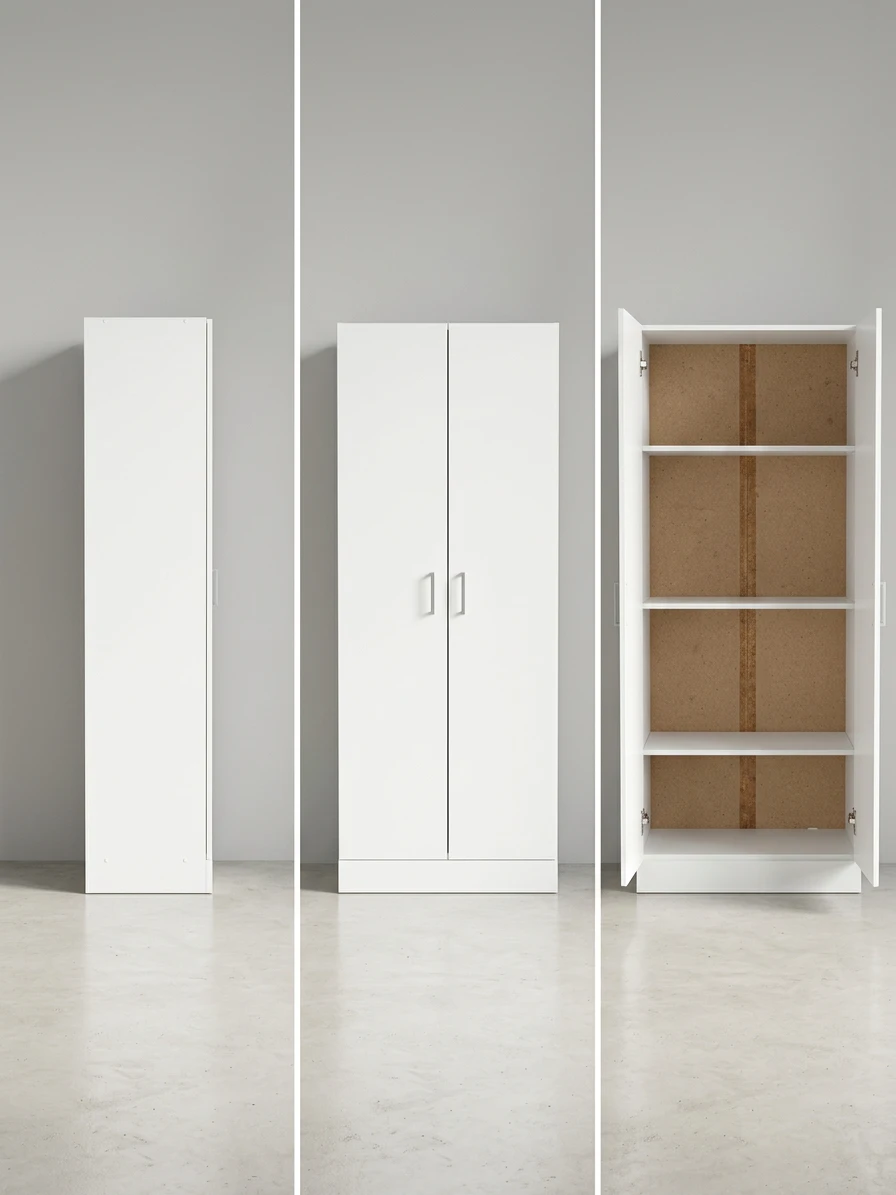White Two-Door Storage Cabinet
