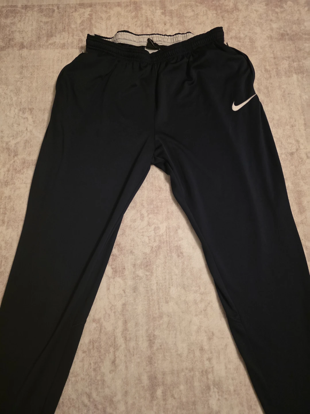 Nike Black Athletic Pants with White Side Stripe