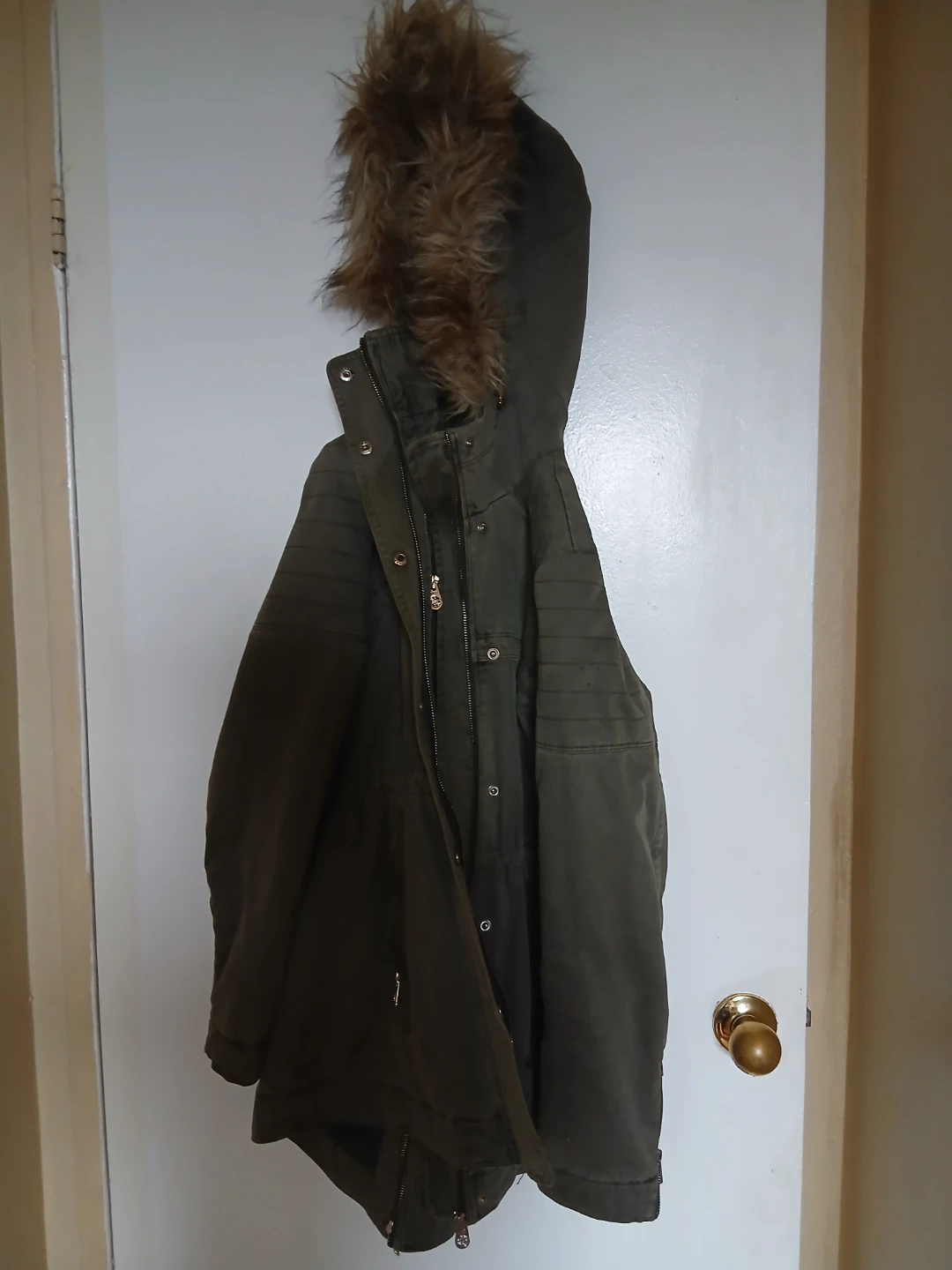 Spring/Fall Jacket with Faux Fur Hood - photo 2