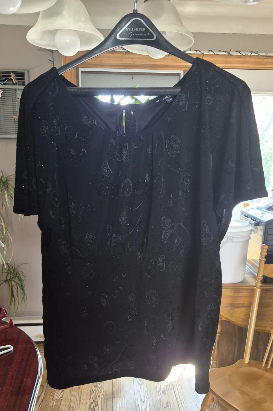 Reitmans Black Floral Print Top XL/TG - photo 2