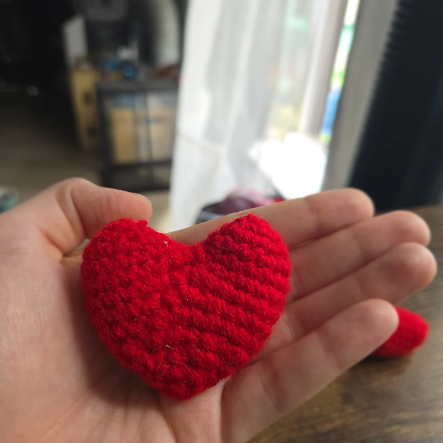 Handmade Catnip Crocheted Red Heart  (Set of 2) - photo 2