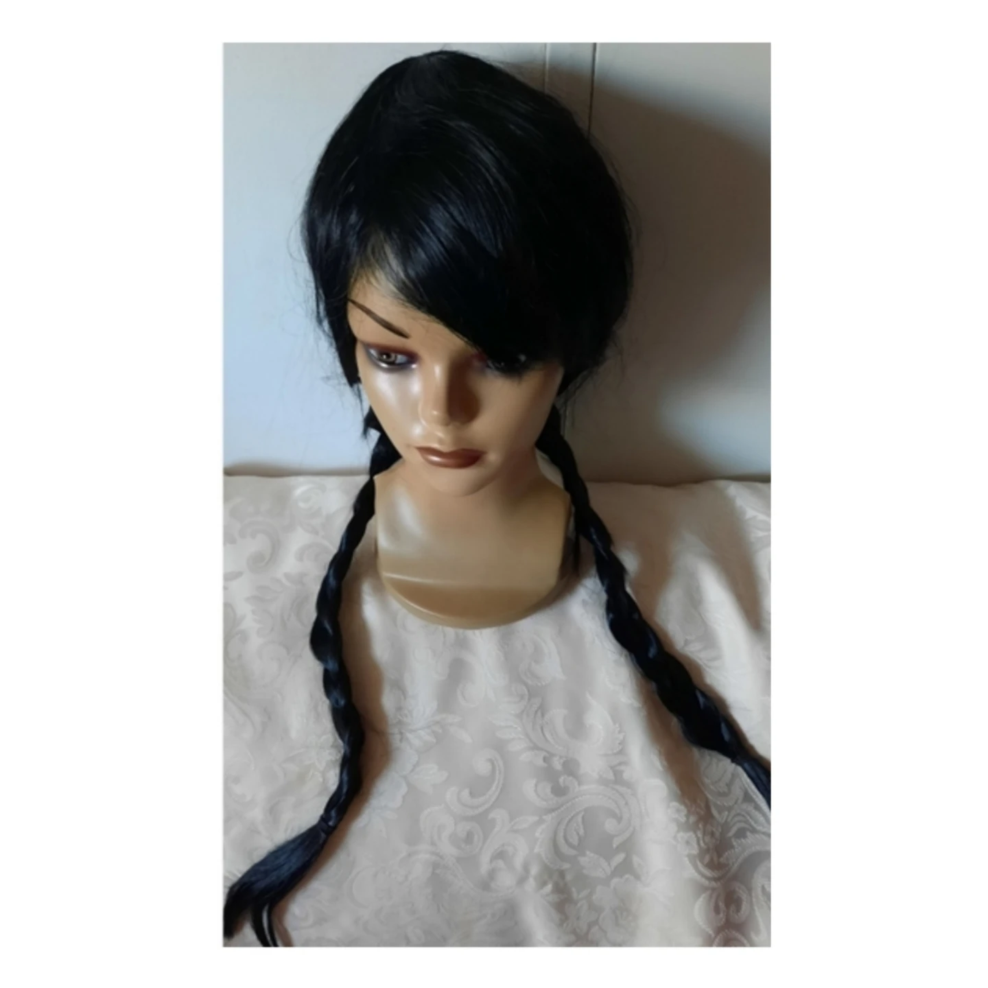 Black Synthetic Wig with Braids