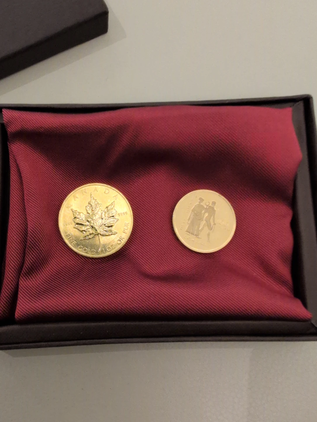 2 x Canadian Gold Coins - 1987 1oz /1976 .5 oz