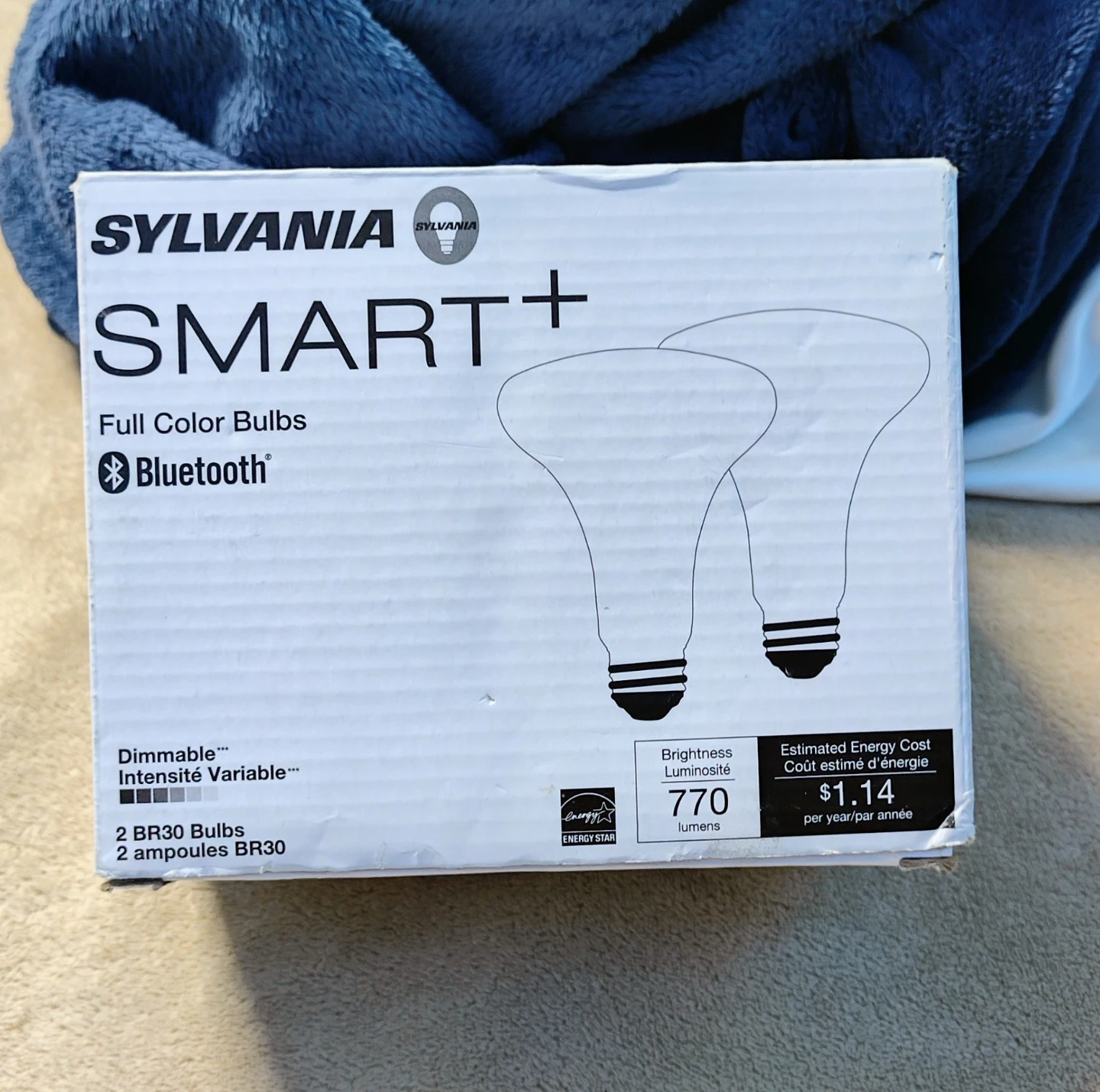 Sylvania SMART+ Full Color Bluetooth BR30 LED Bulbs (2-Pack)