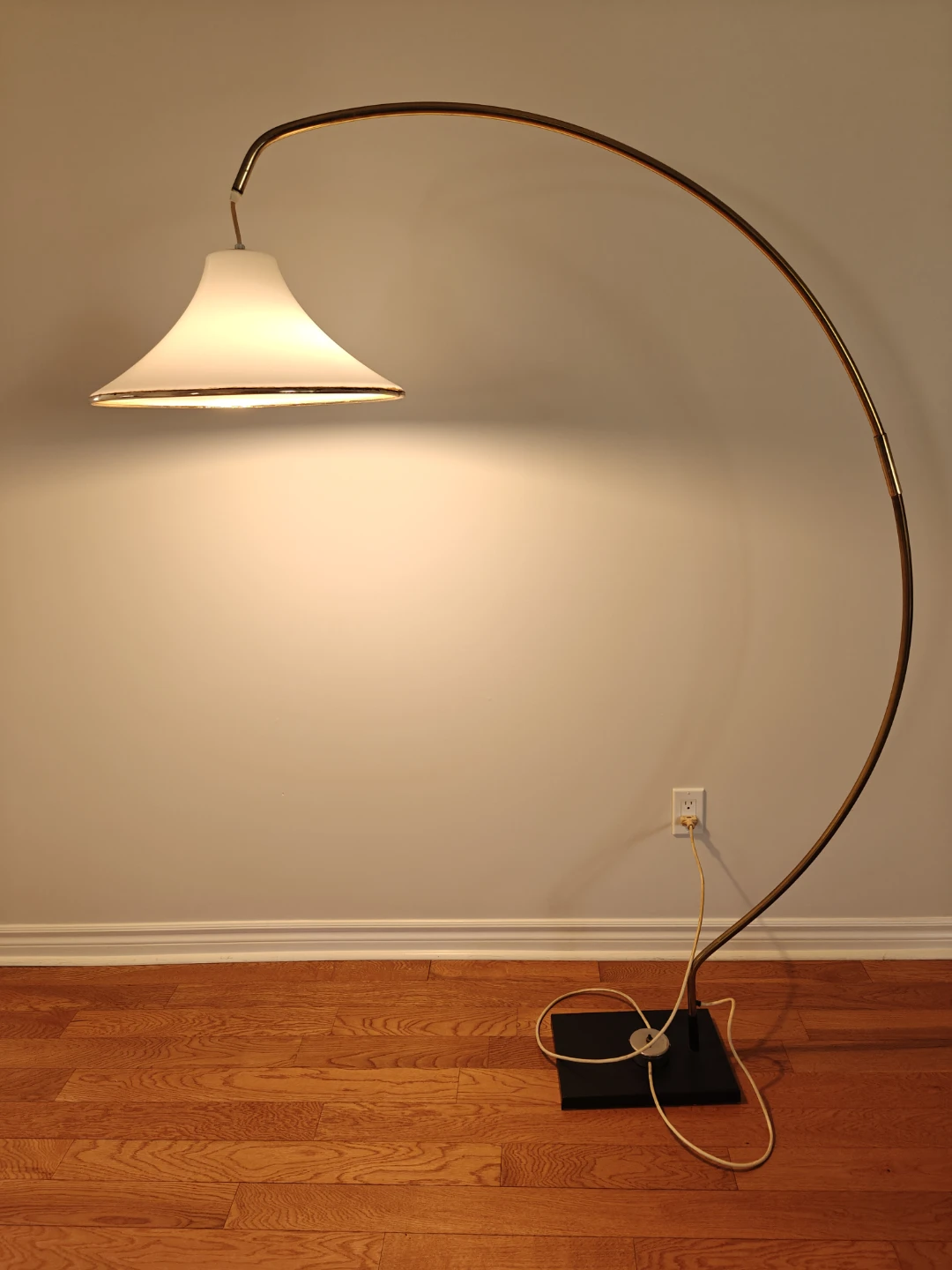 Arc Floor Lamp with White Shade