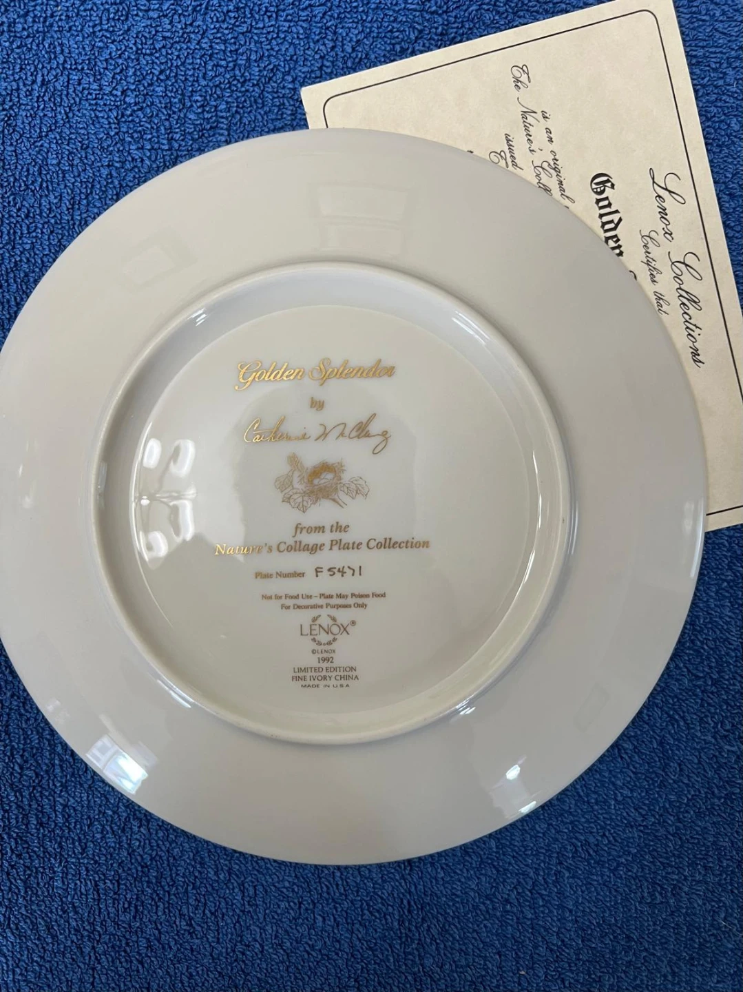 Lenox Golden Splendor Nature's Collage Plate - photo 2