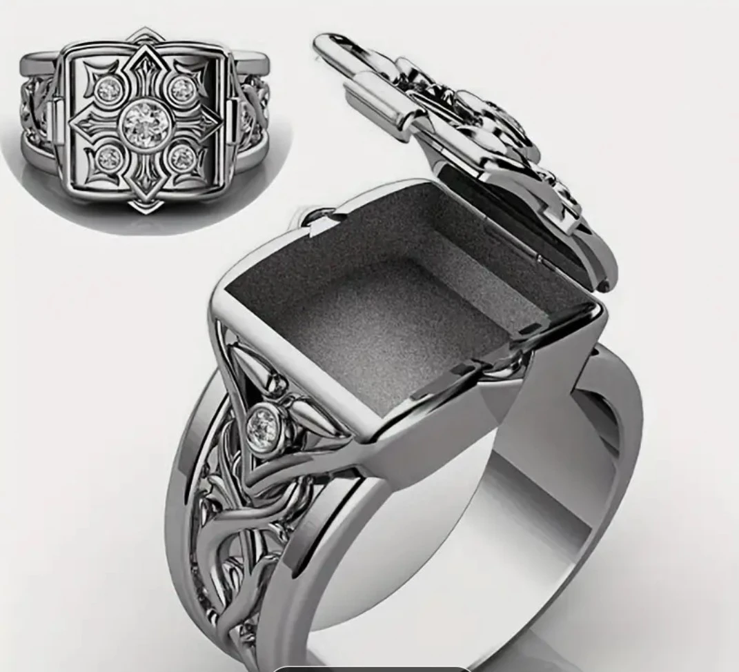 Man's Ring with hidden compartment - photo 2