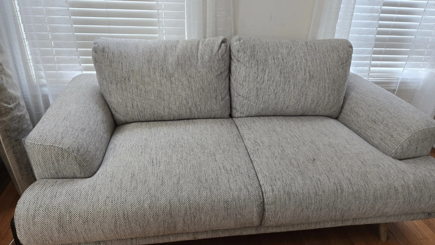 Grey 3 seater Sofa with matching love seat