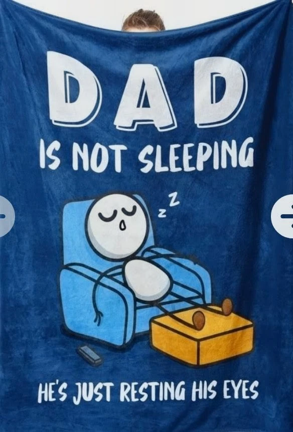 Dad Is Not Sleeping Funny Blanket - photo 3