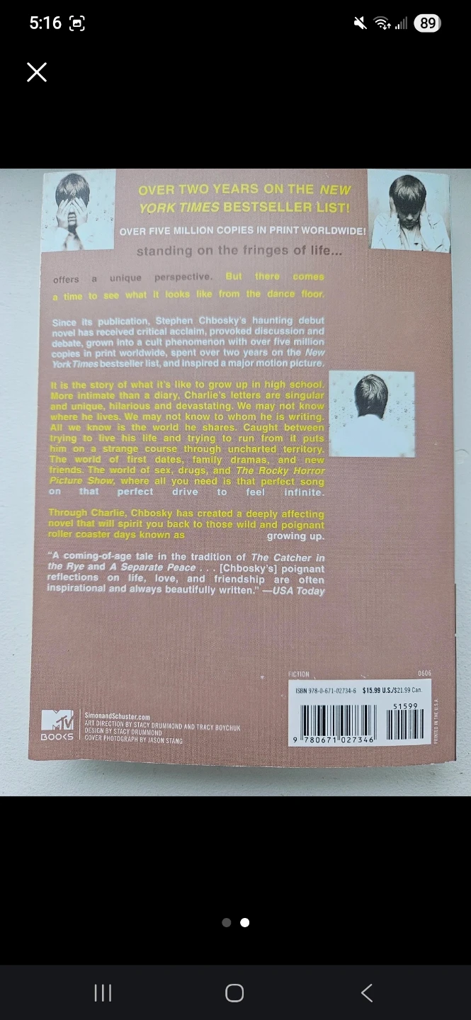 The Perks of Being a Wallflower Book - photo 2