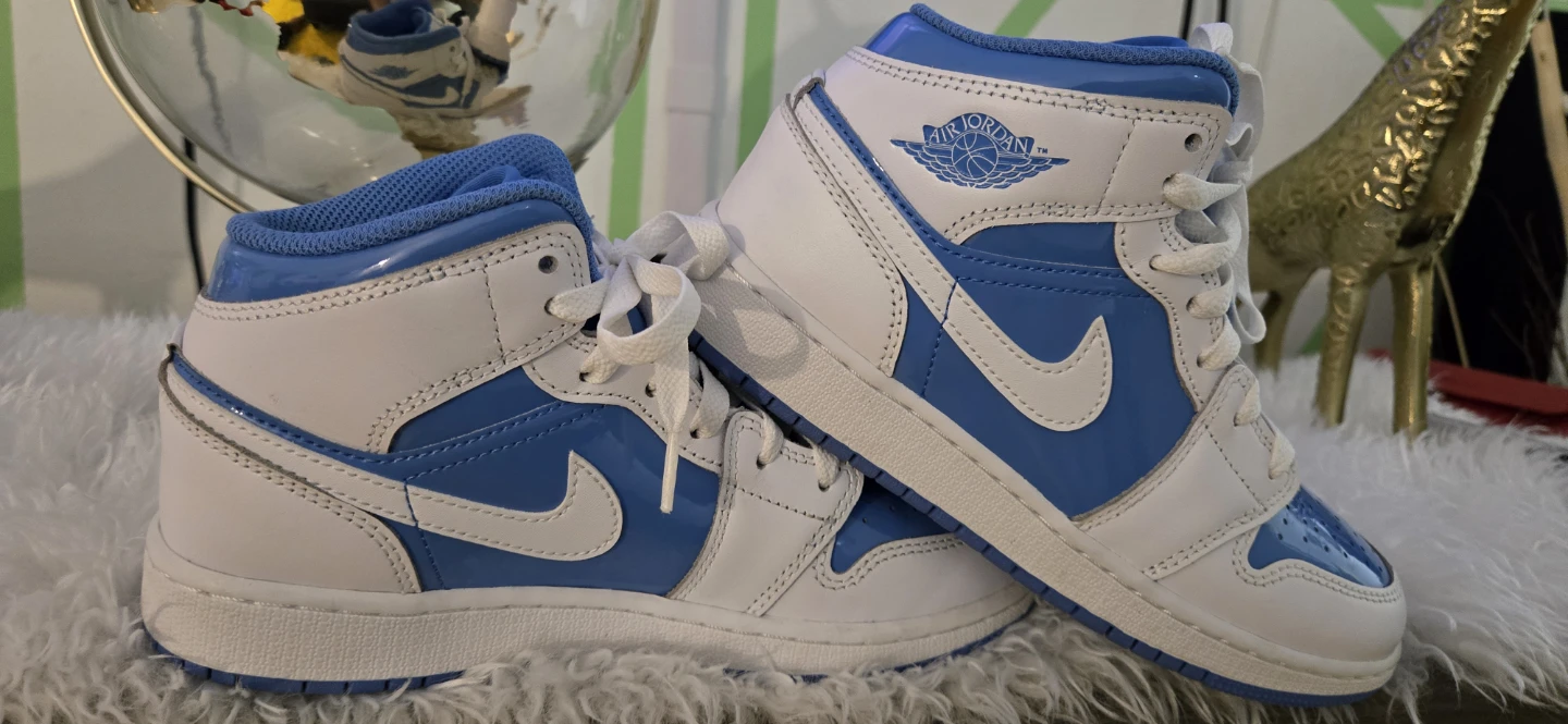 Air Jordan 1 Mid SE Blue White Toddler Shoes