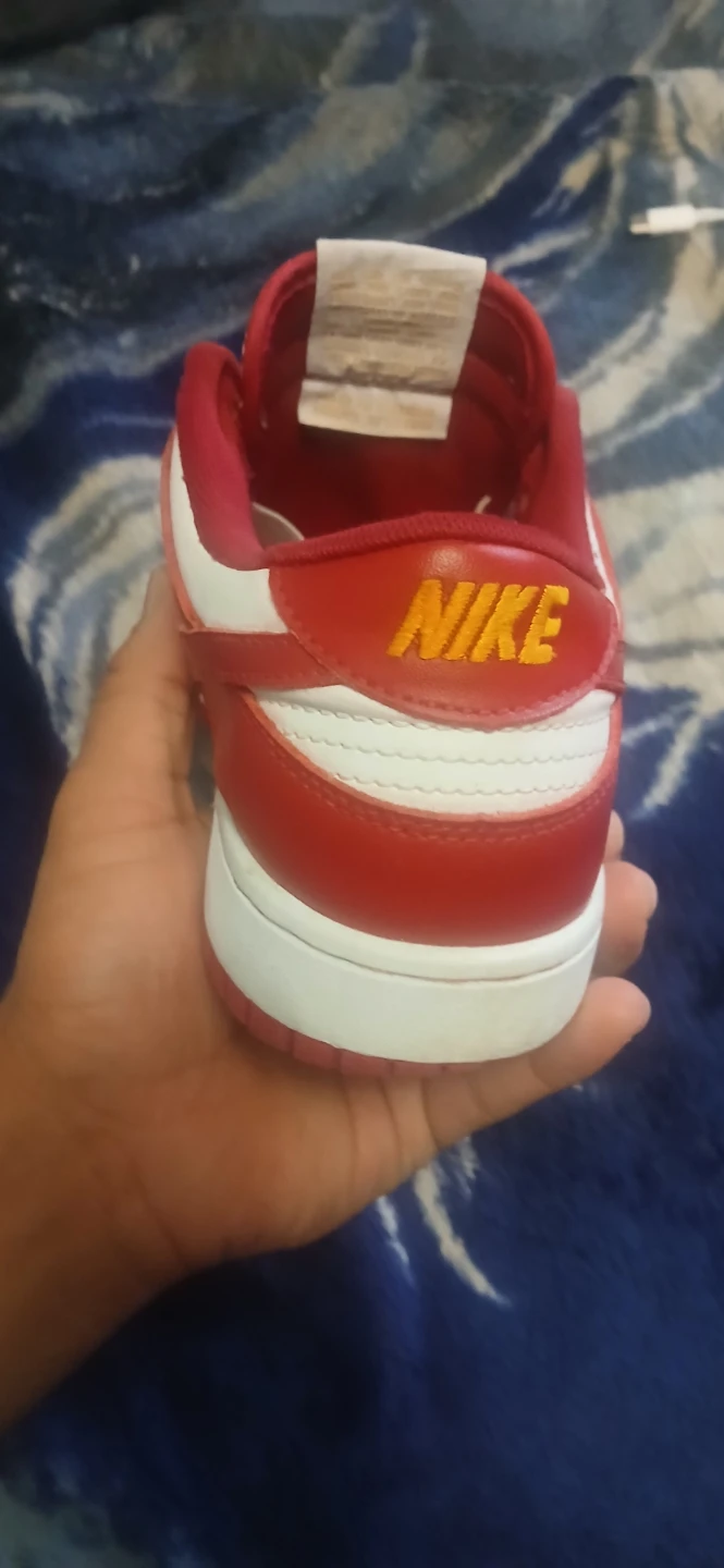 Nike Dunk Low Red White Sneakers - photo 3