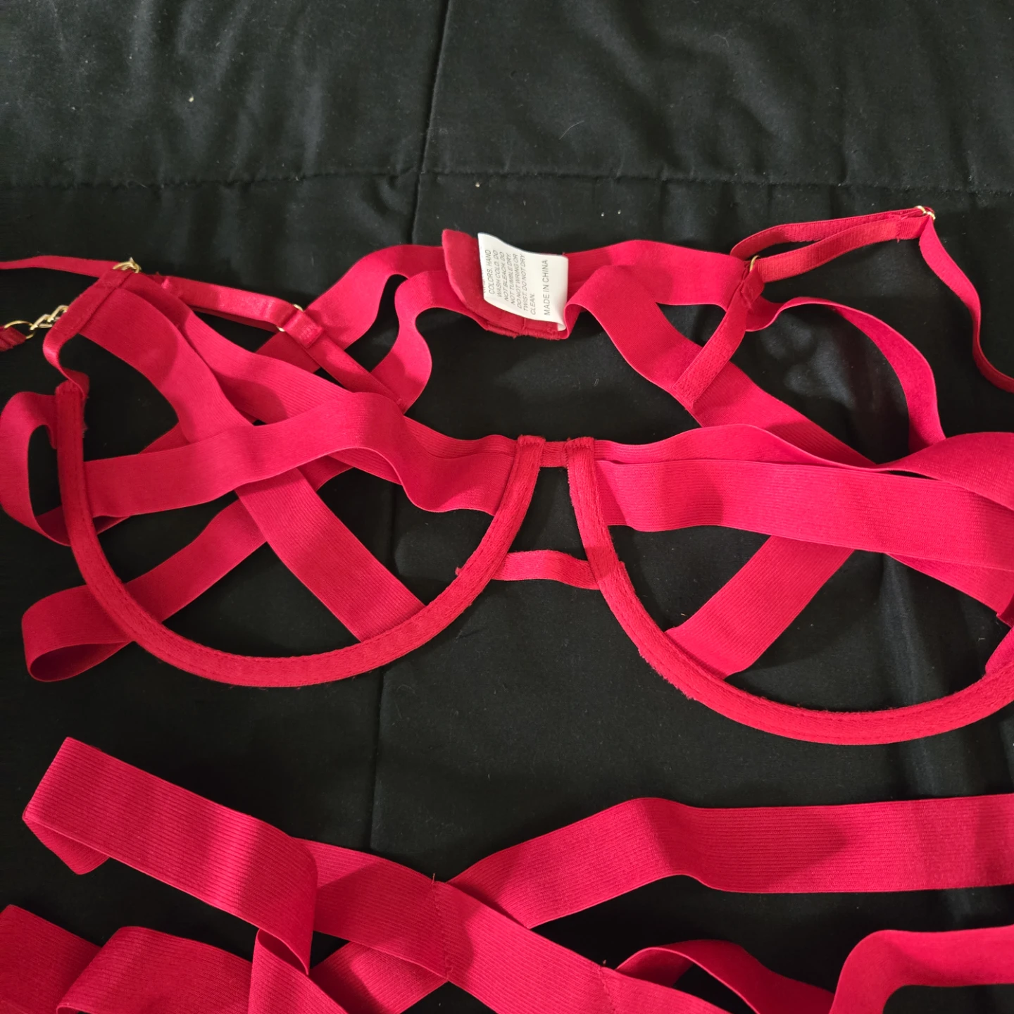 Red Strappy Lingerie Set - photo 3