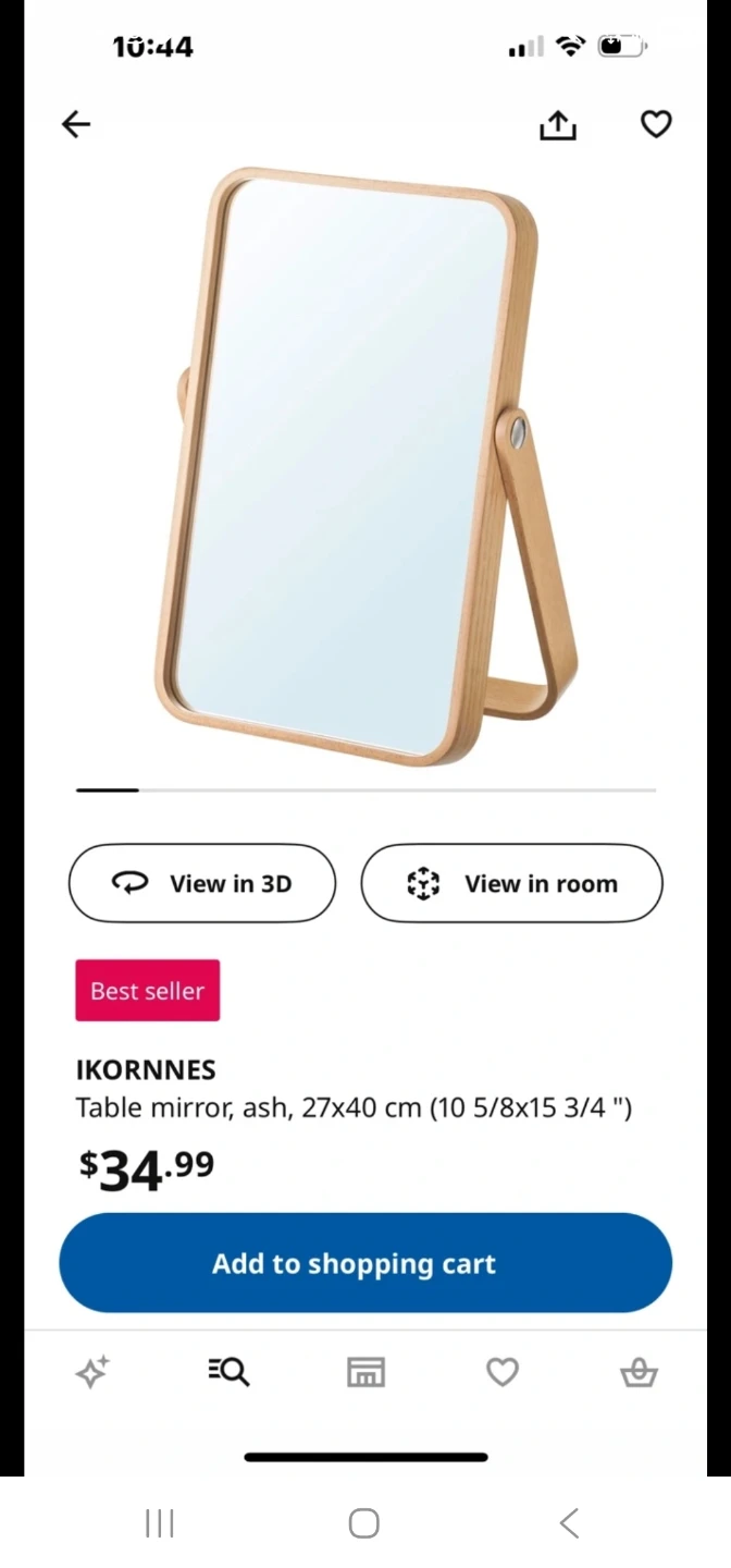 Ikea Table Mirror 27x40 cm