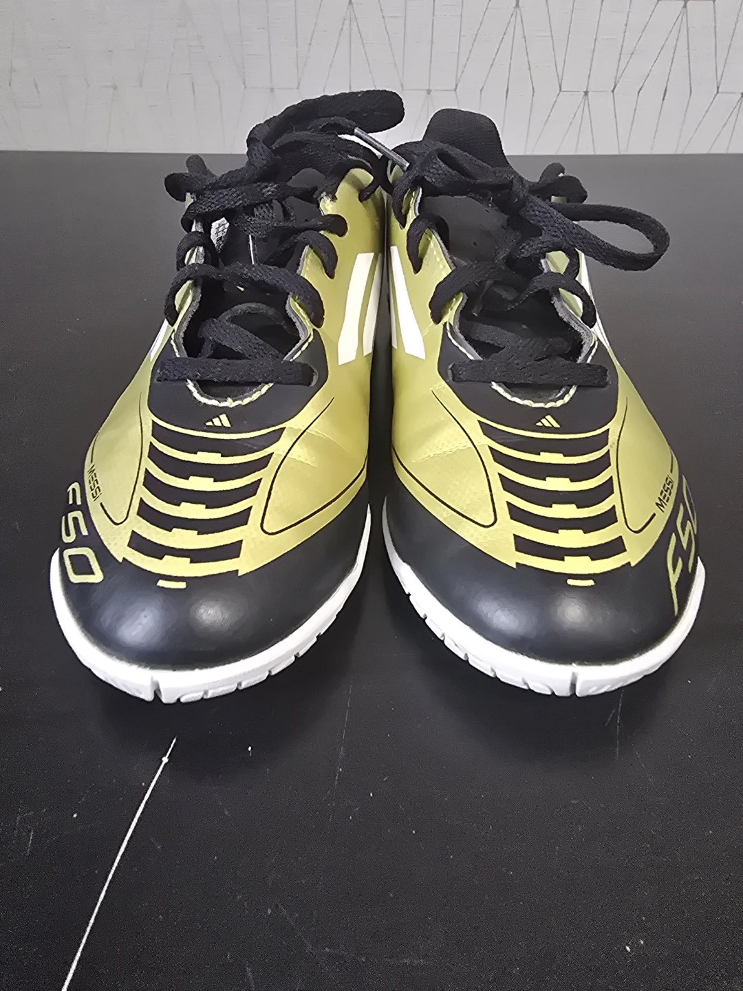 Adidas Messi F50 Indoor Soccer Shoes Gold/Black Youth Size 3 - photo 2