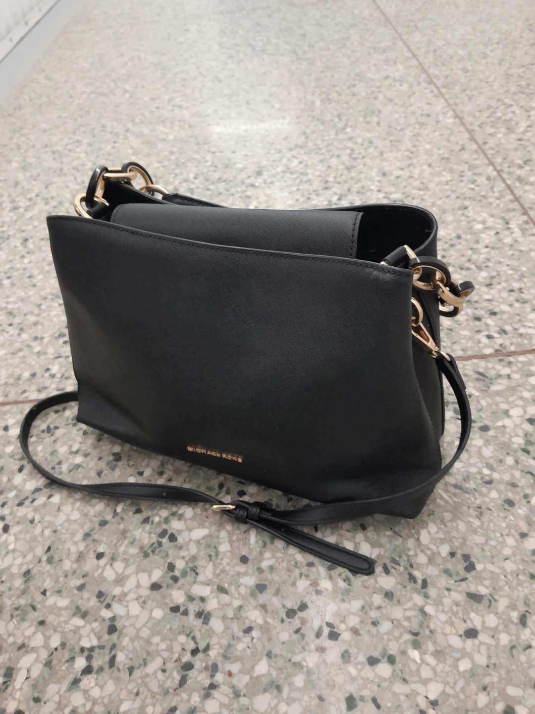 Michael Kors Black Leather Shoulder Bag