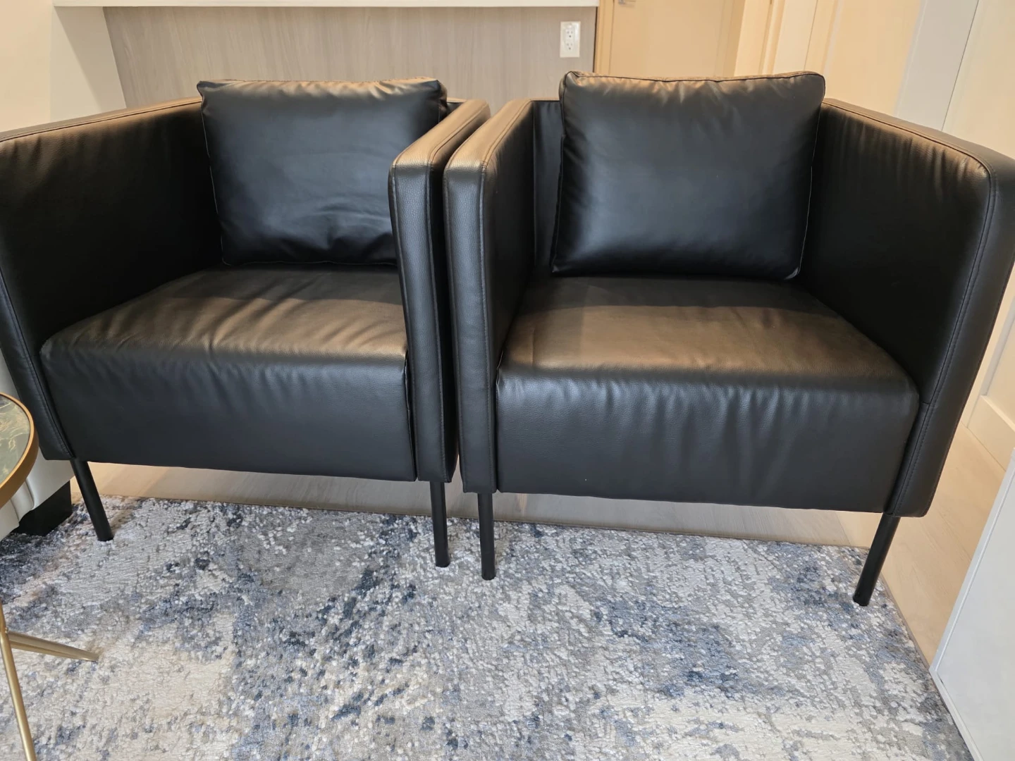 Black Armchair two chairs