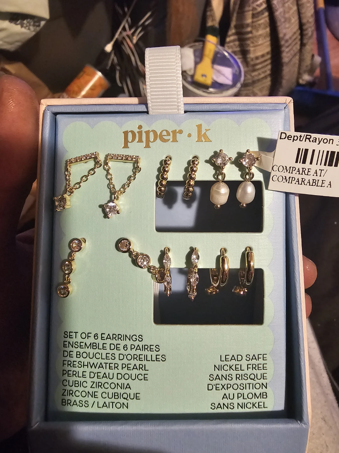 Piper K. Set of 6 Earrings