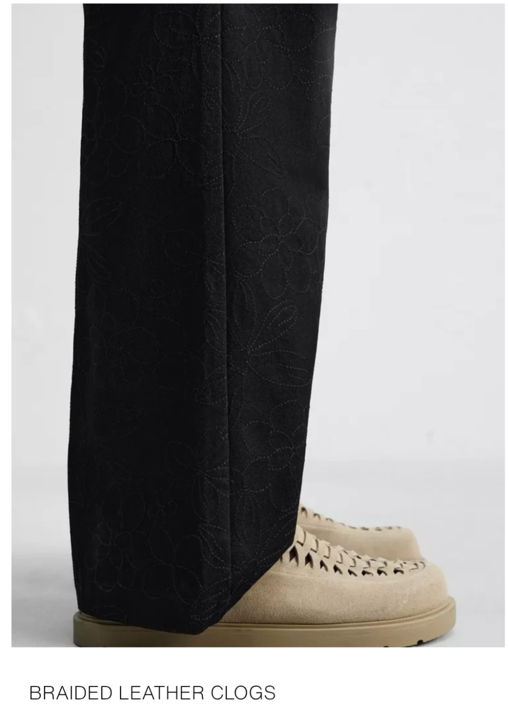 Zara Man Braided Leather Clogs - Beige - photo 5