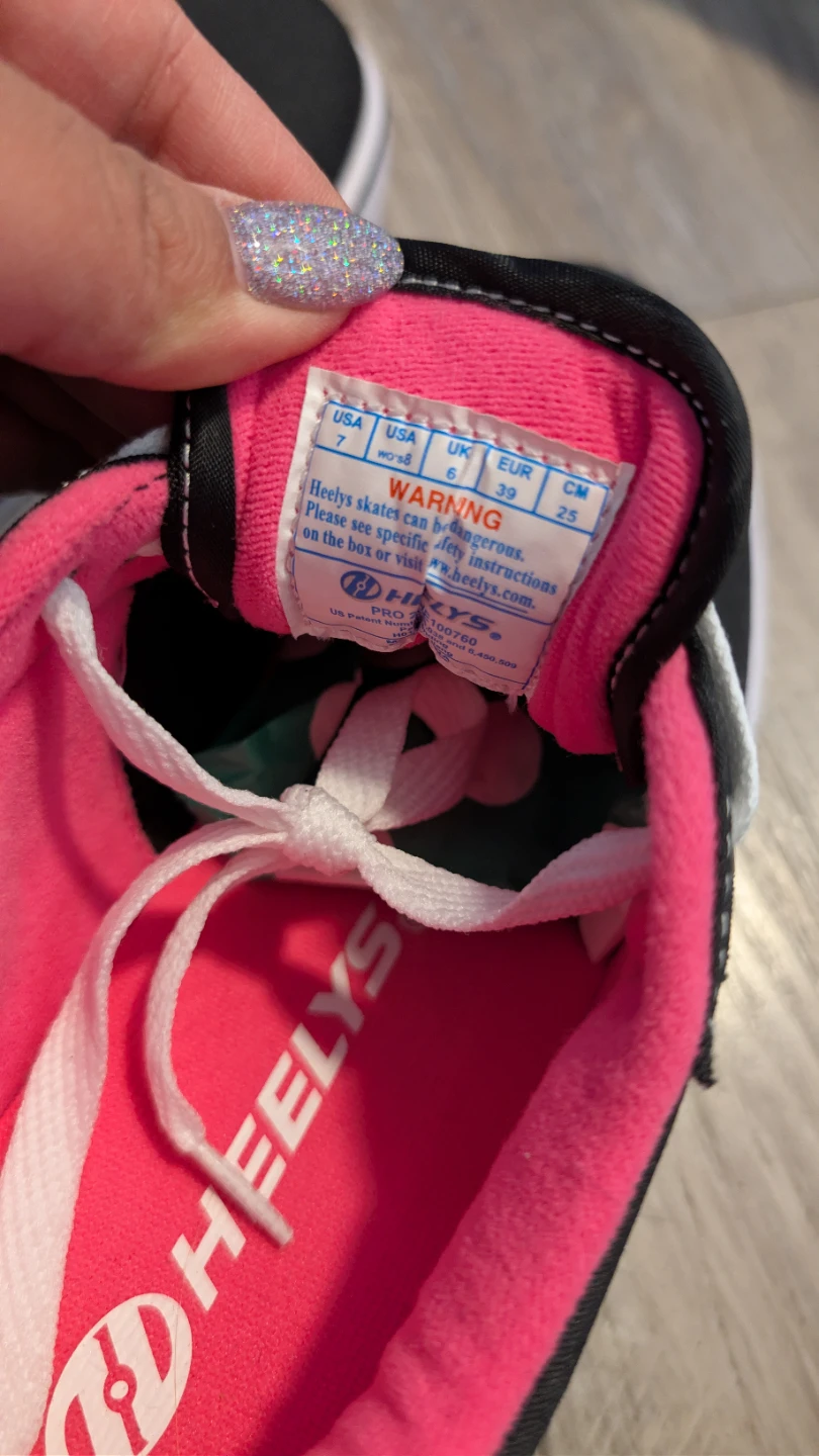 Heelys Black Pink Youth Roller Shoes Size 7 - photo 5