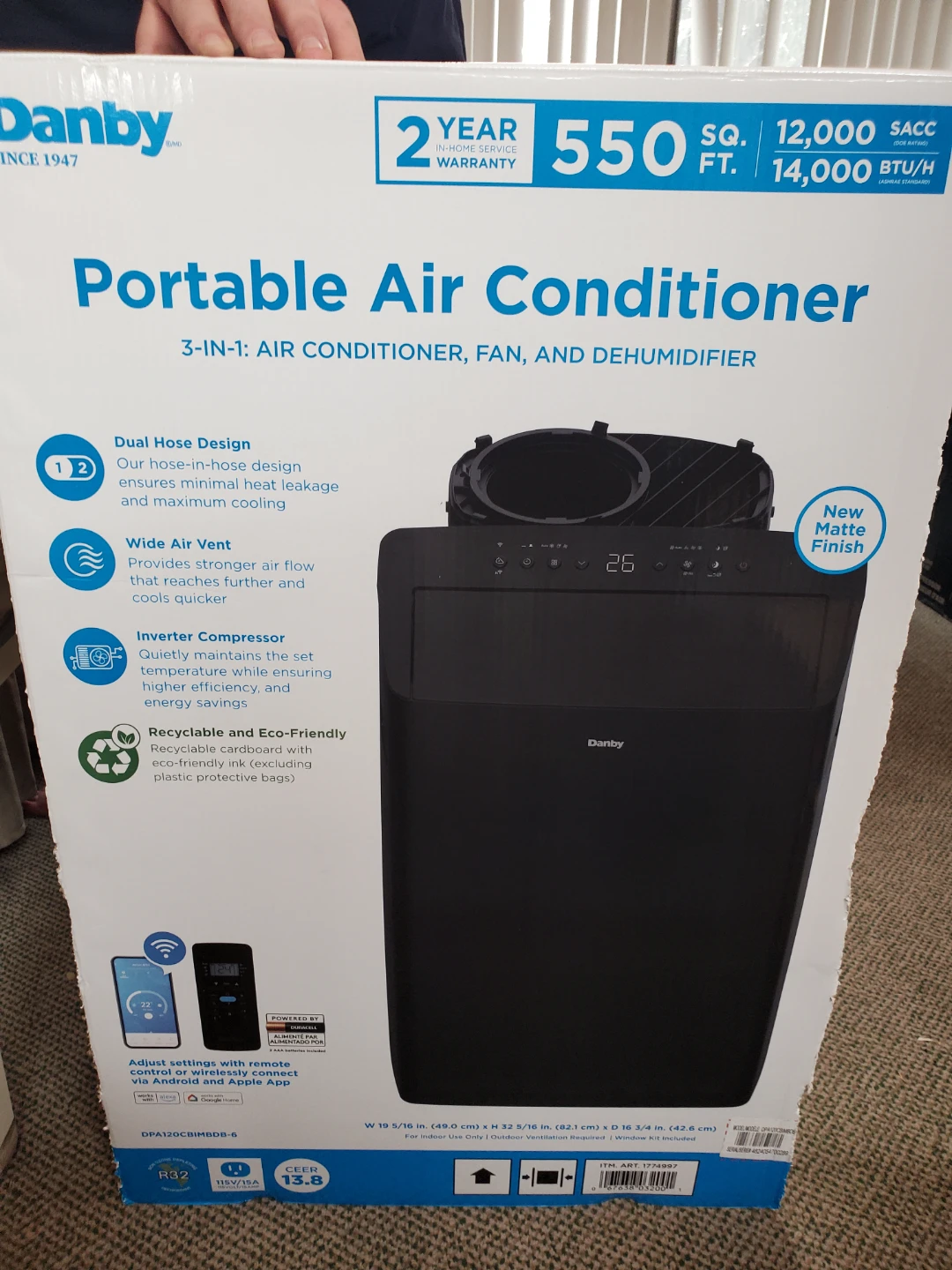 Danby 550 sq. ft. Portable Air Conditioner - photo 4