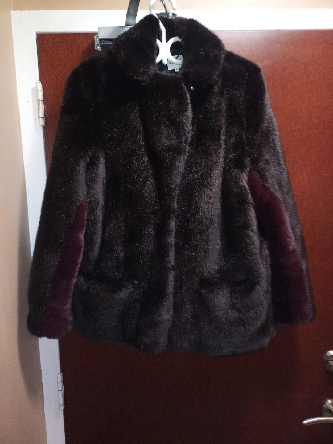 REISS Faux Fur Coat - Size XS - photo 3