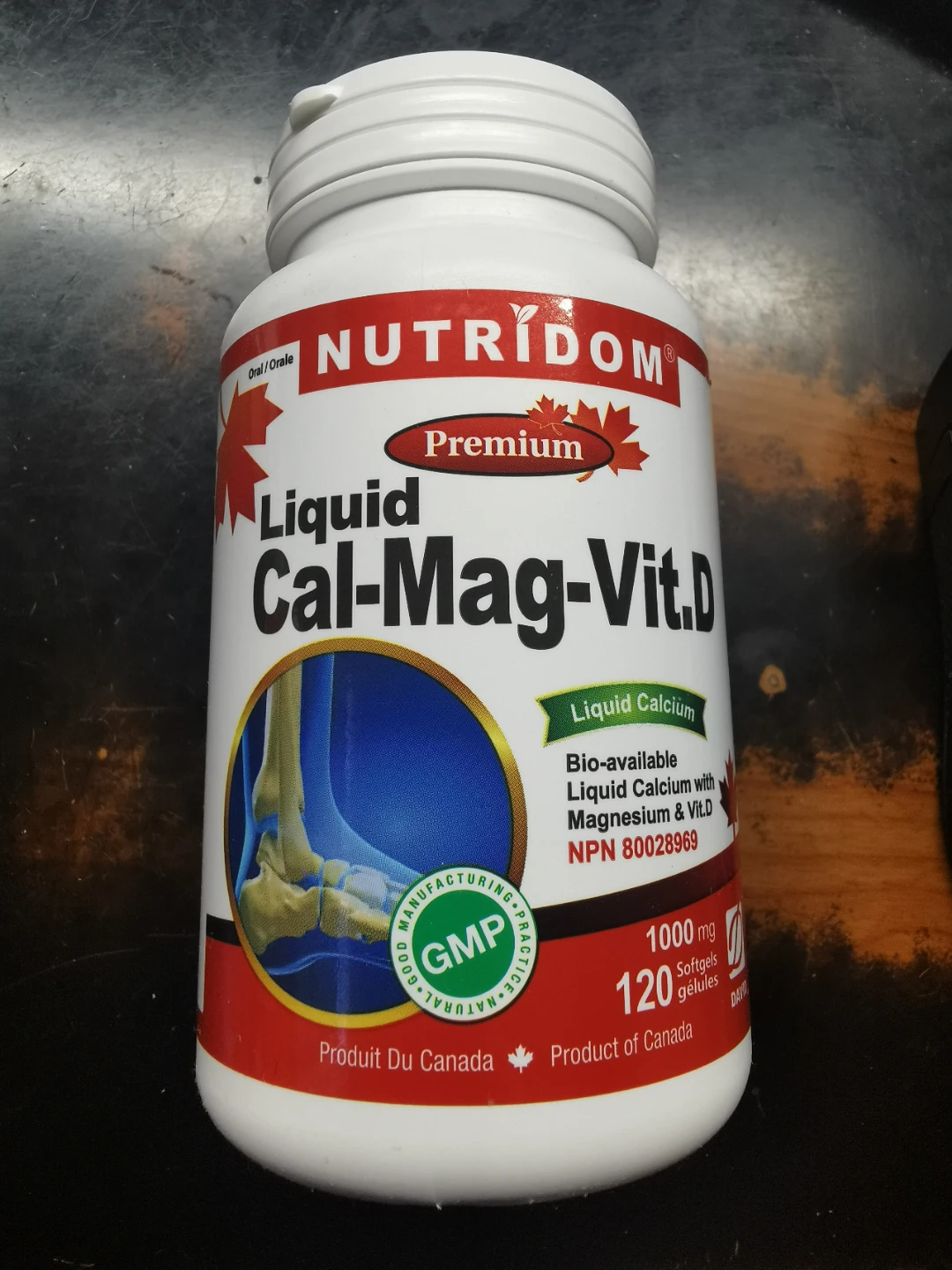 Nutridom Liquid Cal-Mag-Vit.D Supplement 120 Softgels