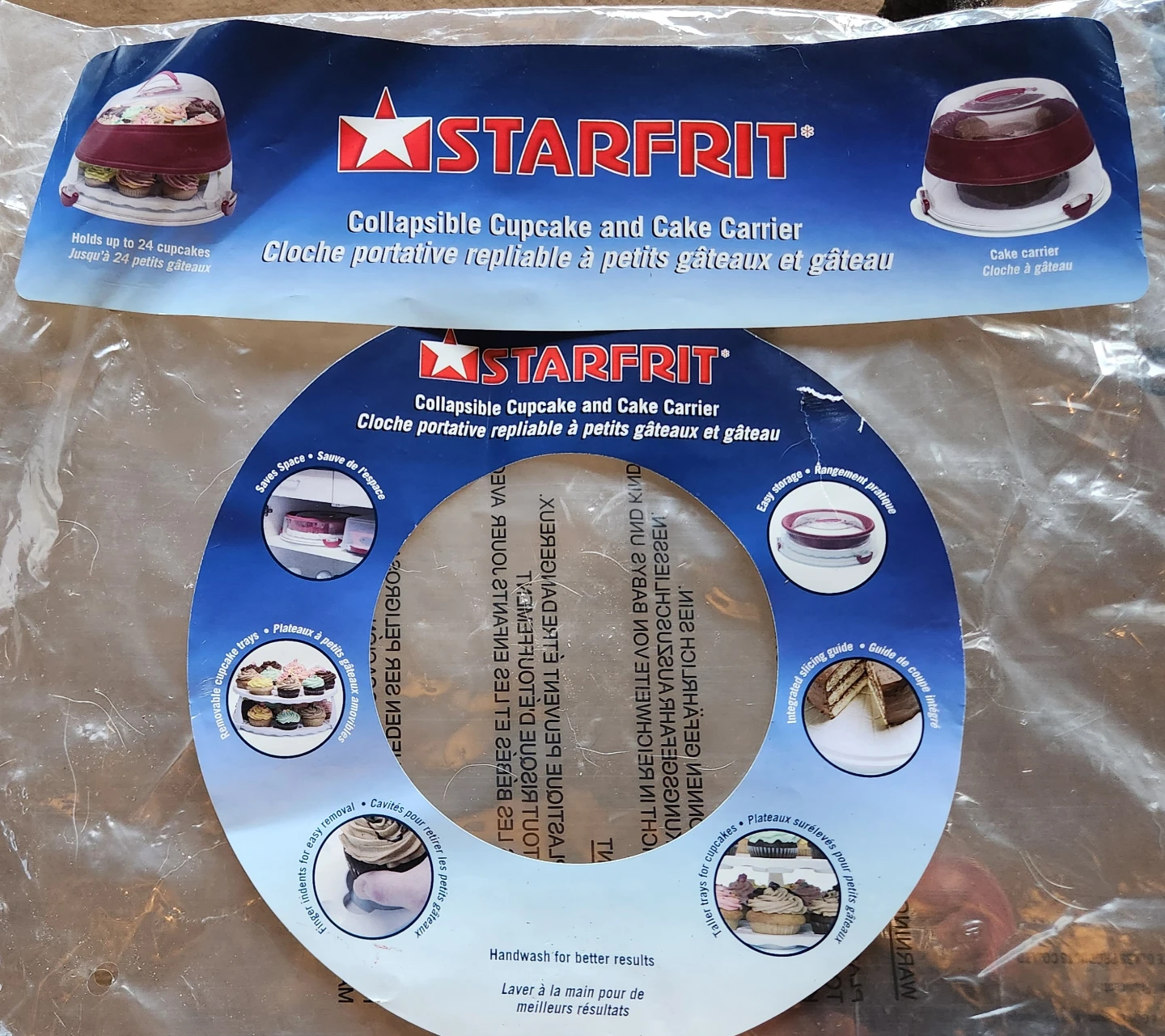 Starfrit Collapsible Cupcake and Cake Carrier