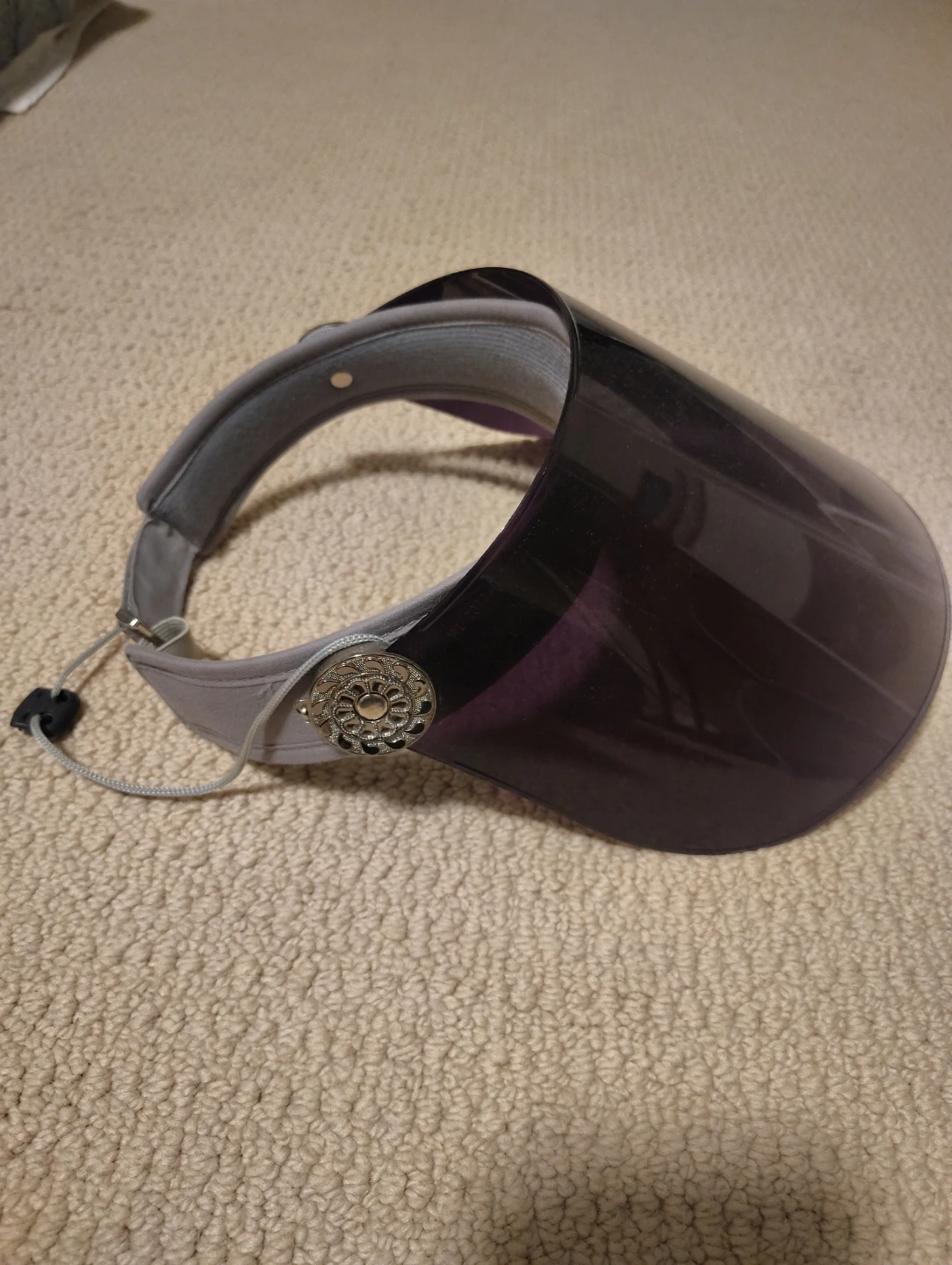 Smoked Plastic Visor Sun Hat
