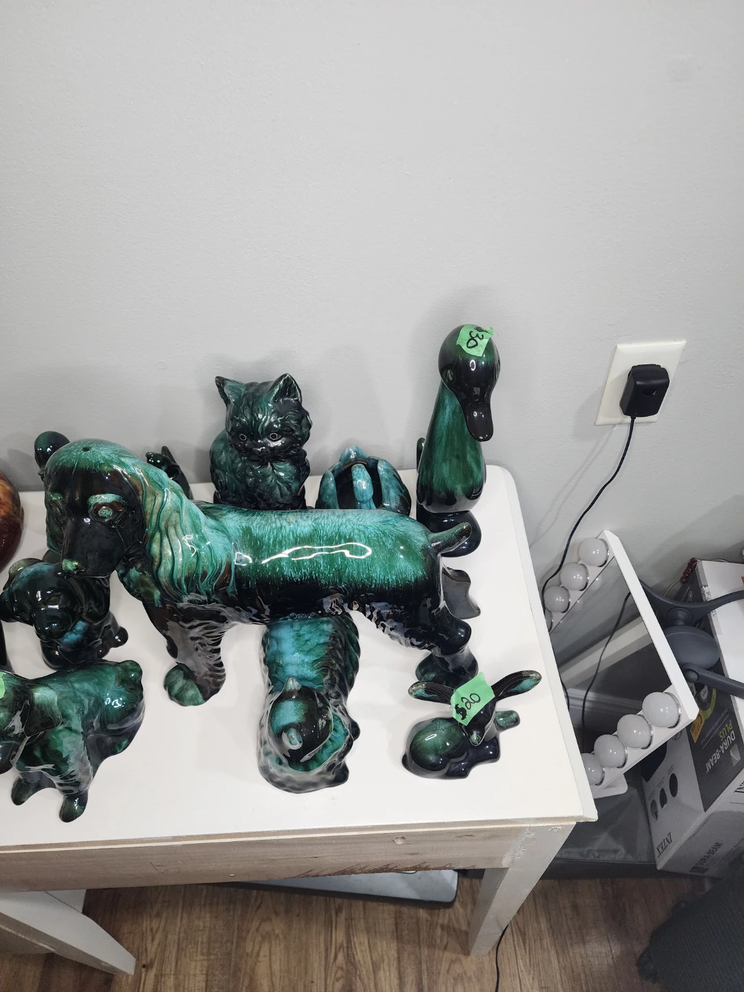 Vintage hand-glazed ceramic animal figurines - photo 2