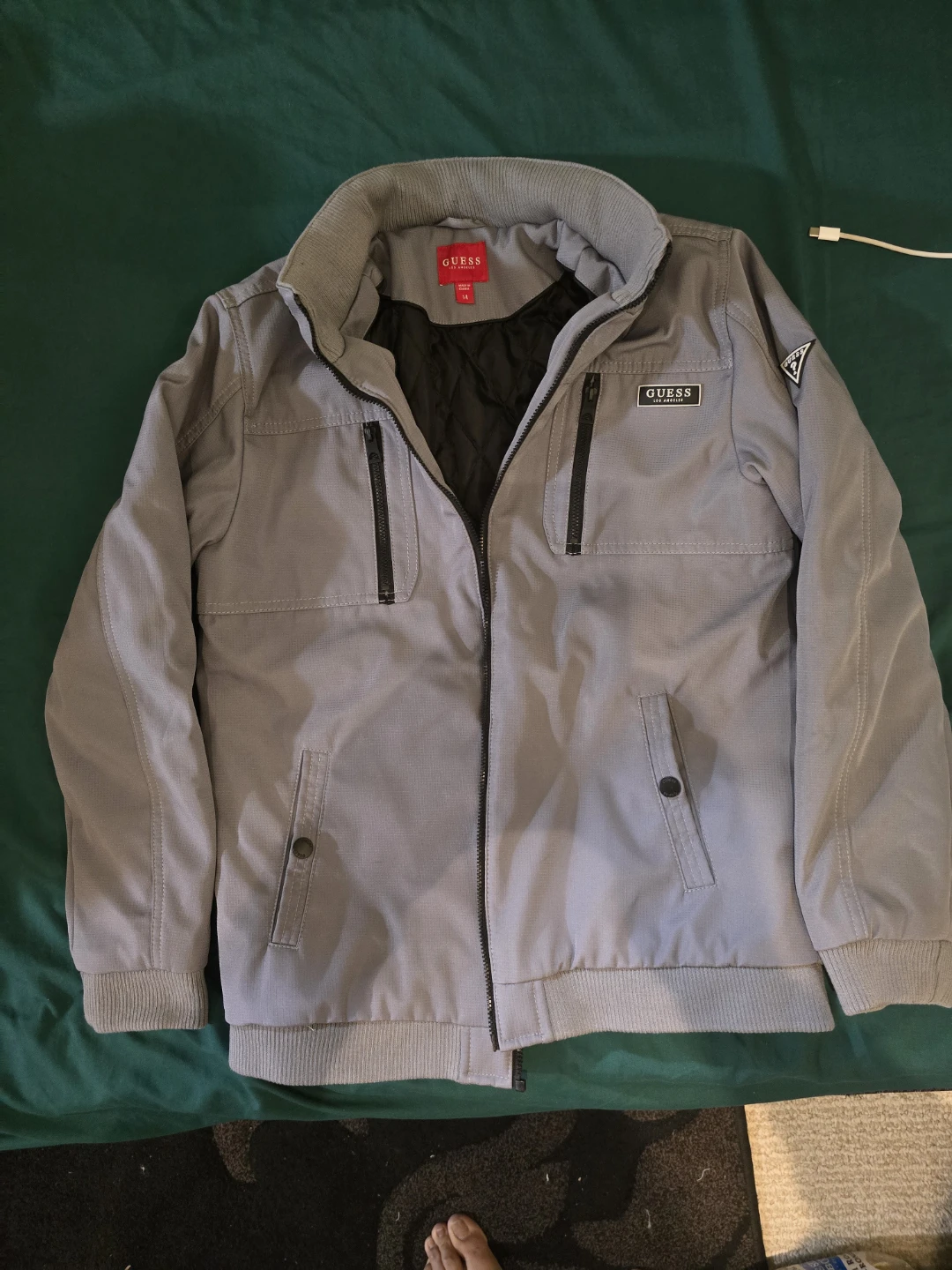 Guess Boys Jacket Size 14 Grey