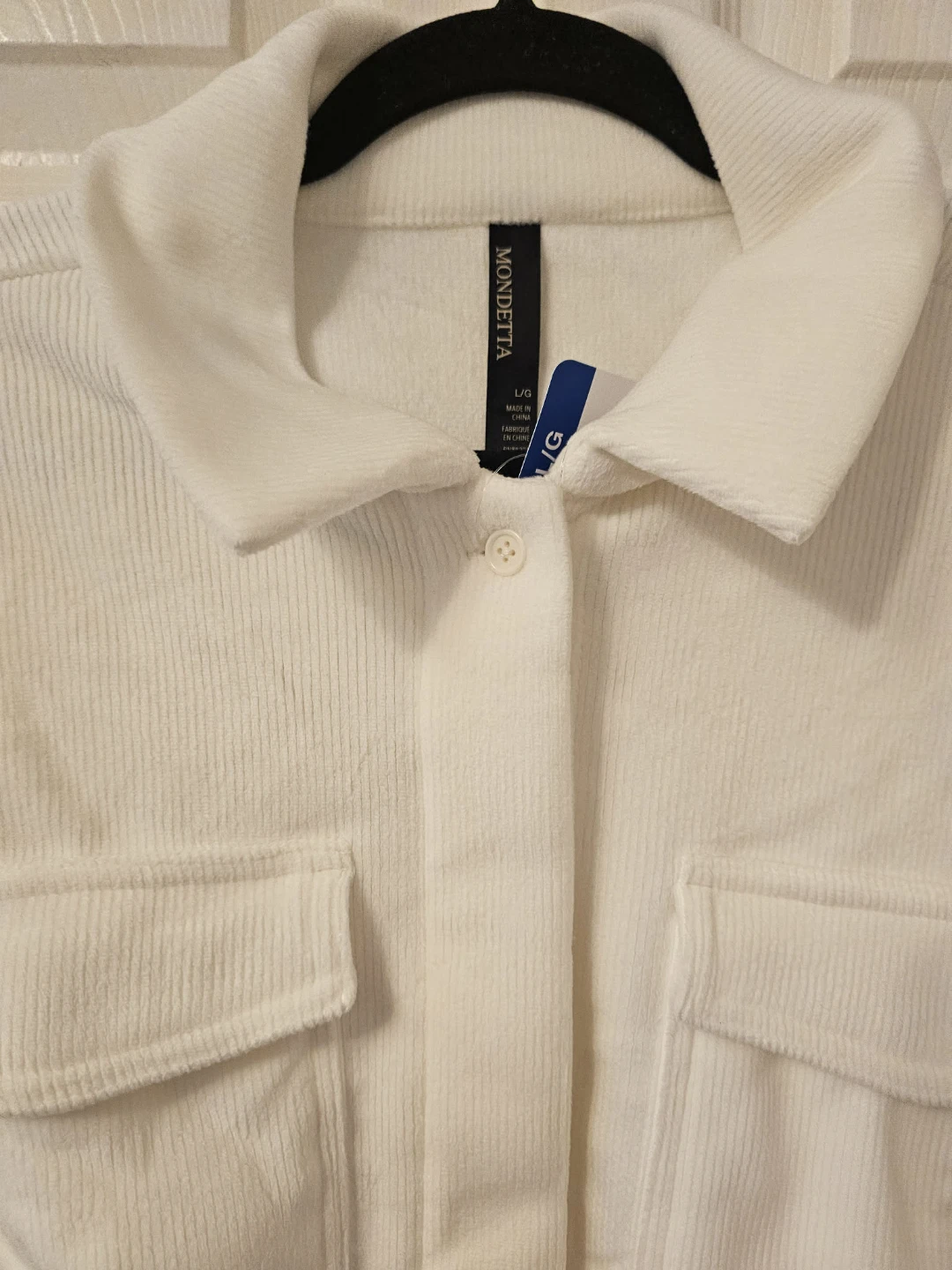 White Mondetta Women's Cropped Couduroy Textured Top - photo 2