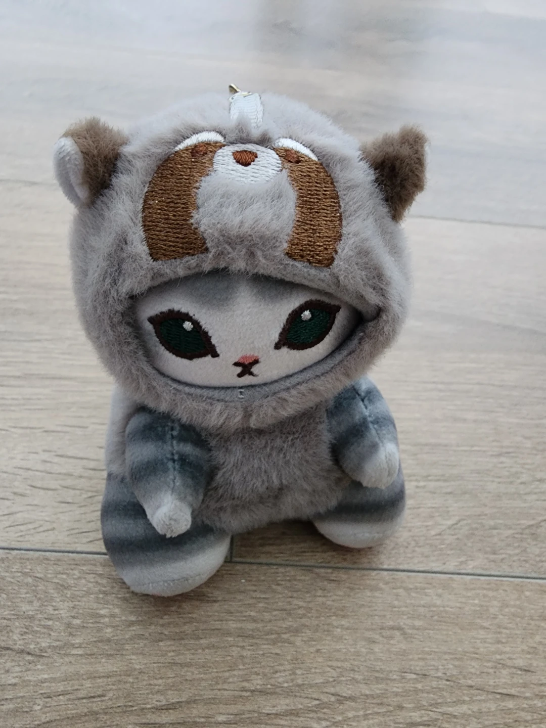 Mofusand Raccoon plush keychain