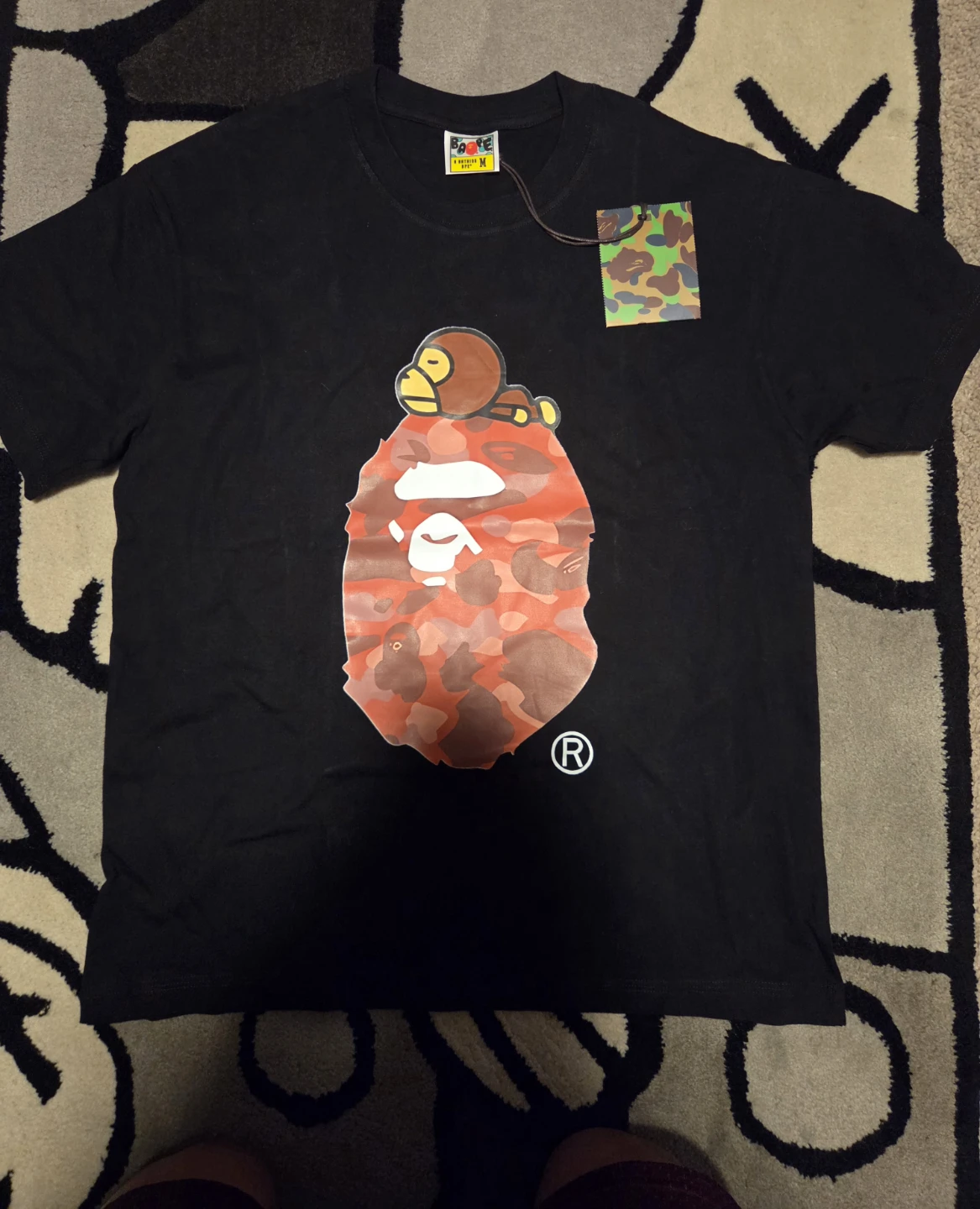 BAPE A Bathing Ape Camo Ape Head T-Shirt