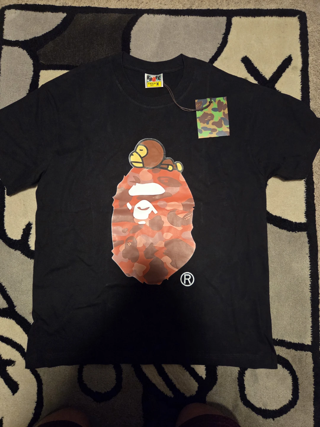 BAPE A Bathing Ape Camo Ape Head T-Shirt - photo 2