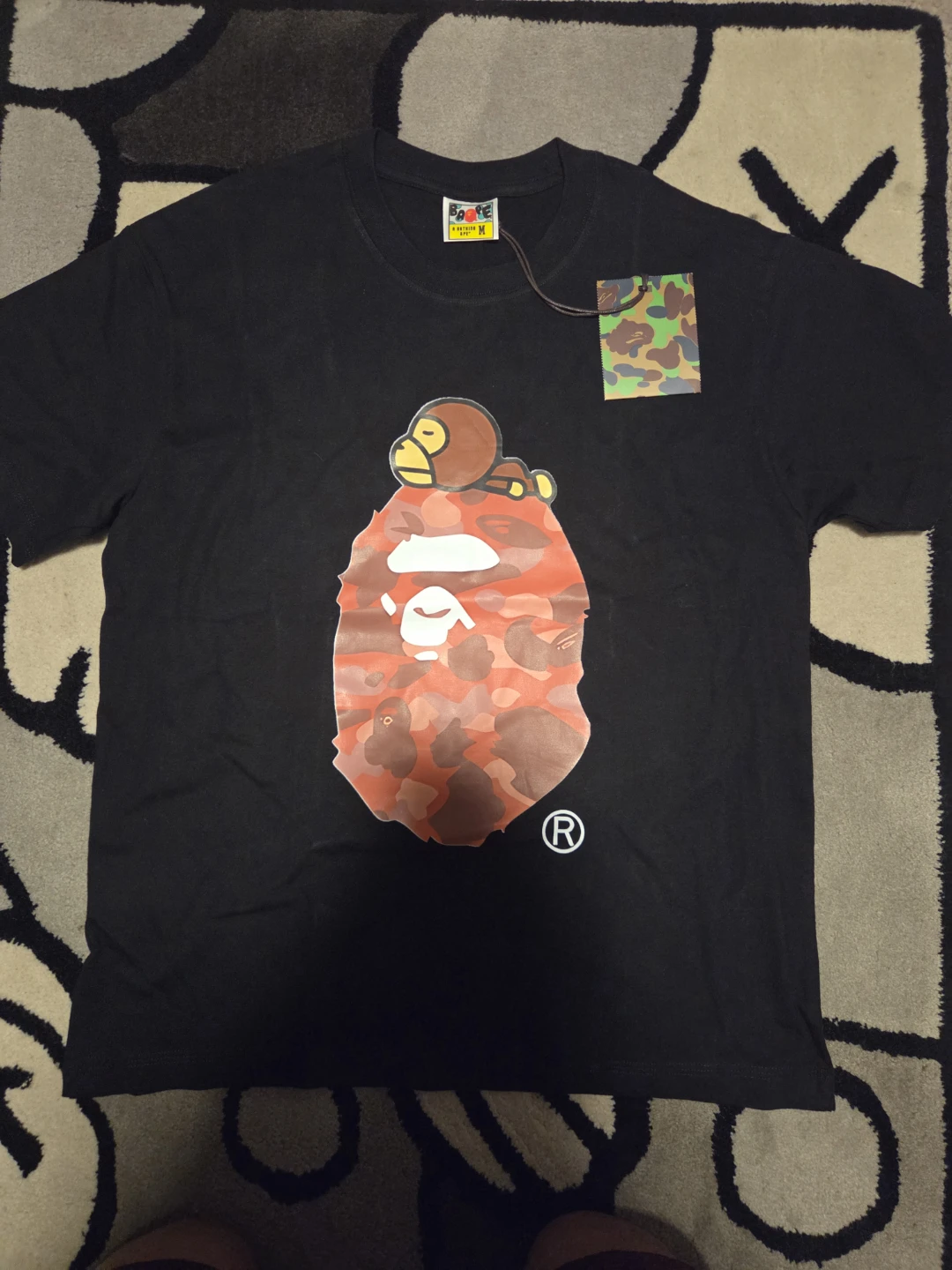 BAPE A Bathing Ape Camo Ape Head T-Shirt - photo 3