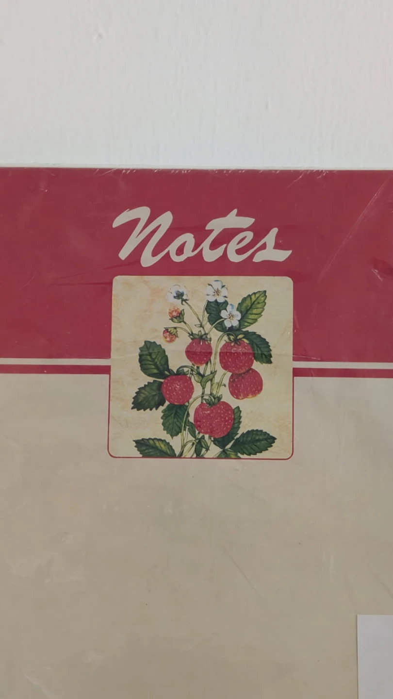 Vintage Strawberry Greetings & Gifts Memo Board with Pen - photo 2