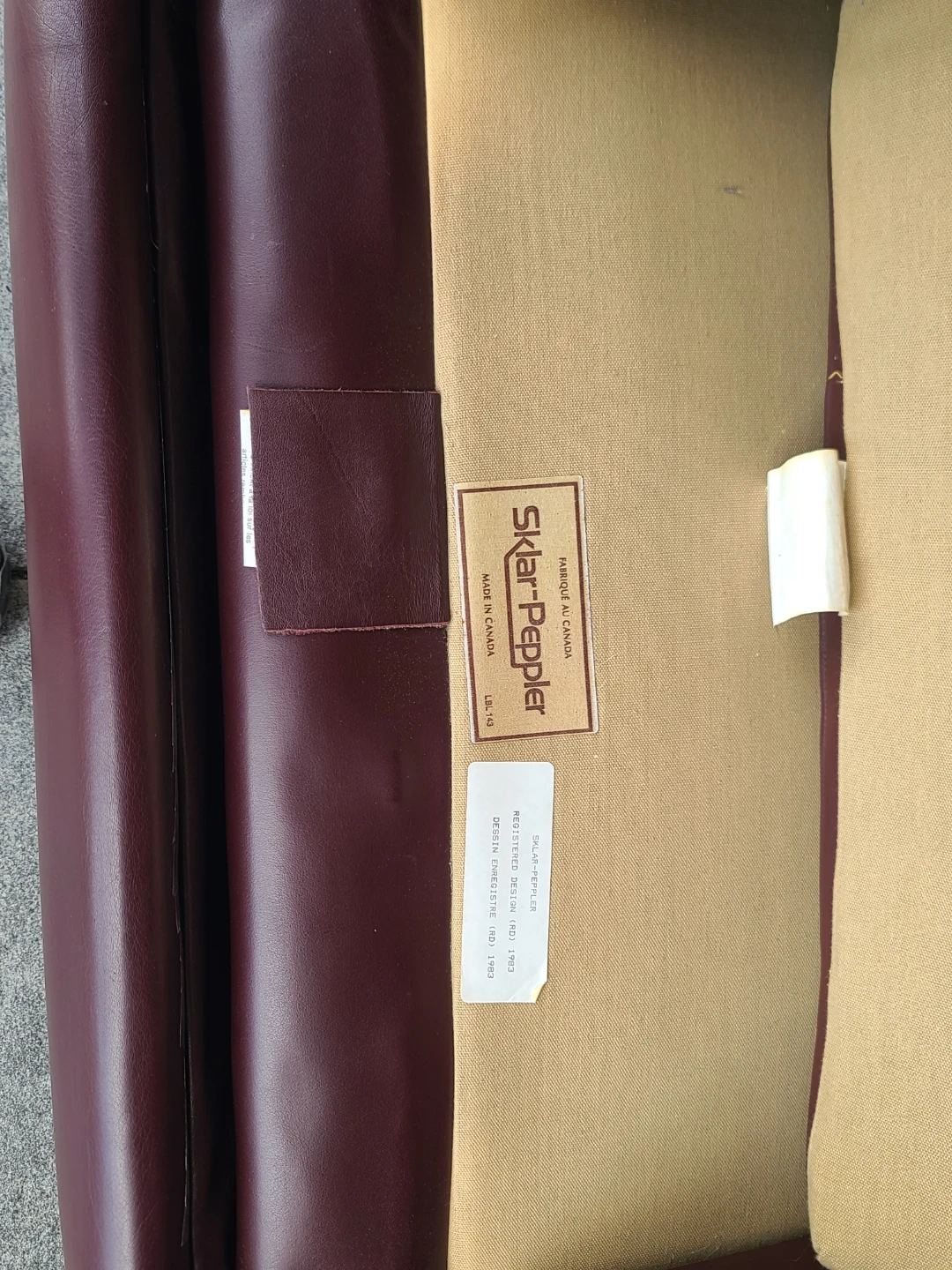 Sklar-Peppler Burgundy Leather Recliner Armchair - photo 3
