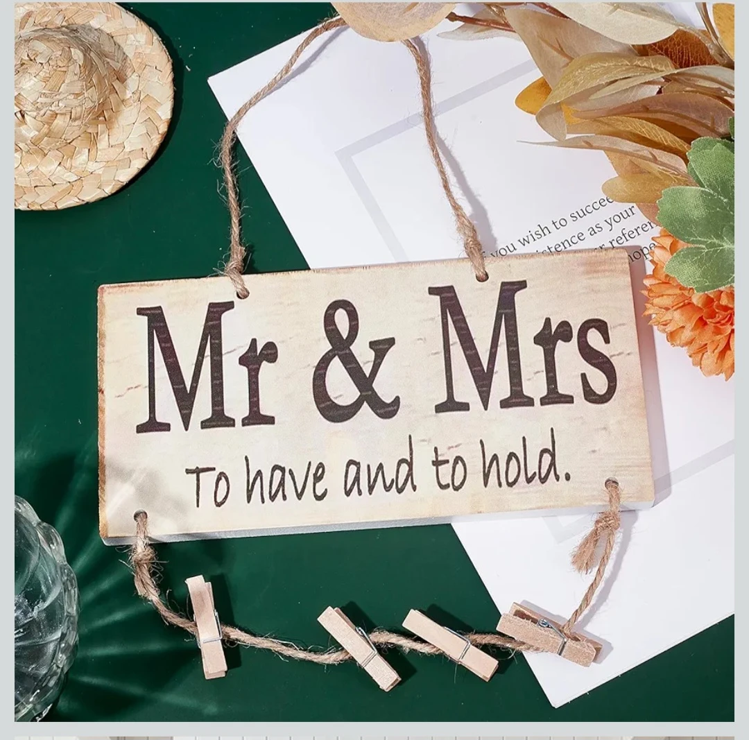 Mr & Mrs Photo Display Sign - photo 3
