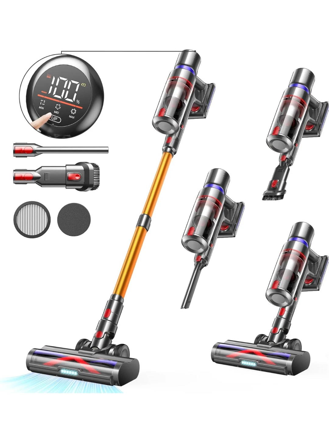 Cordless Vacuum Cleaner with Digital Display