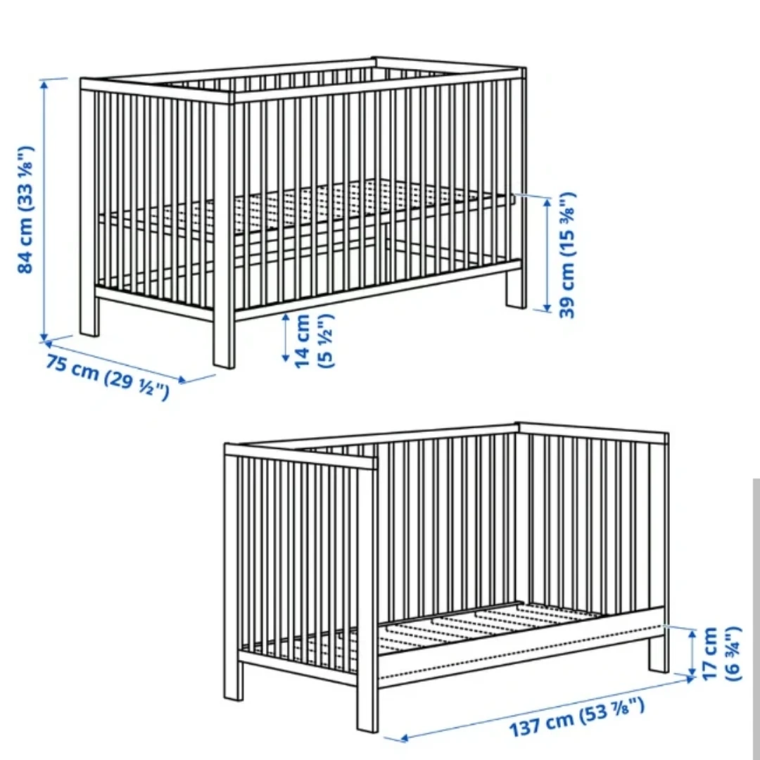 IKEA Gulliver Crib + Mattress - photo 3