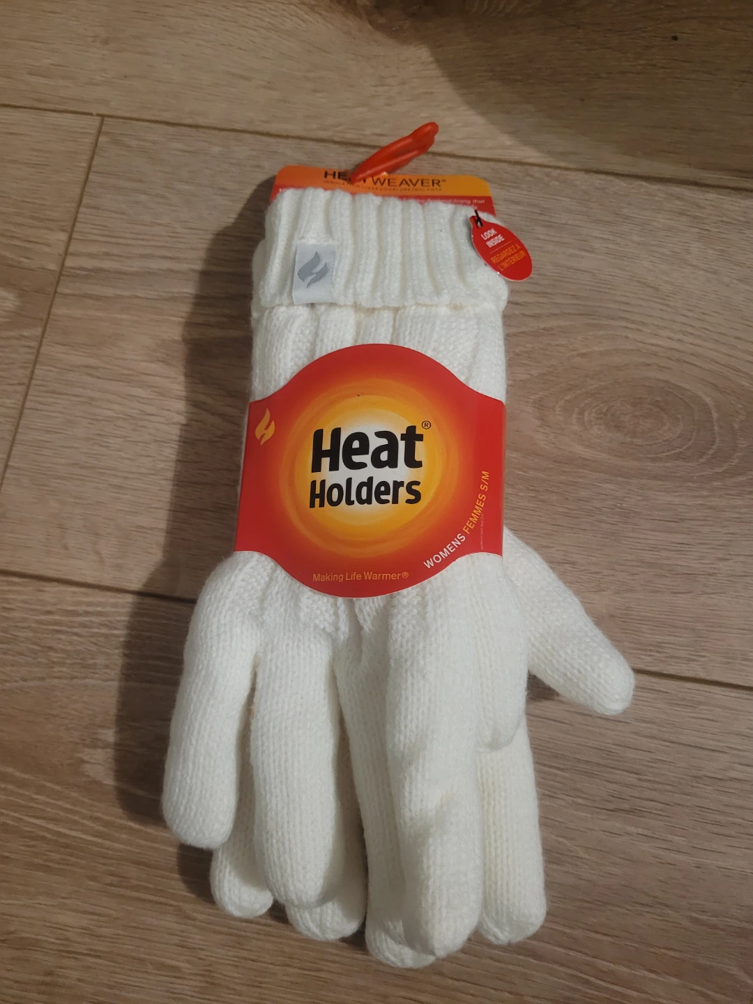 Heat Holders Womens Gloves White S/M