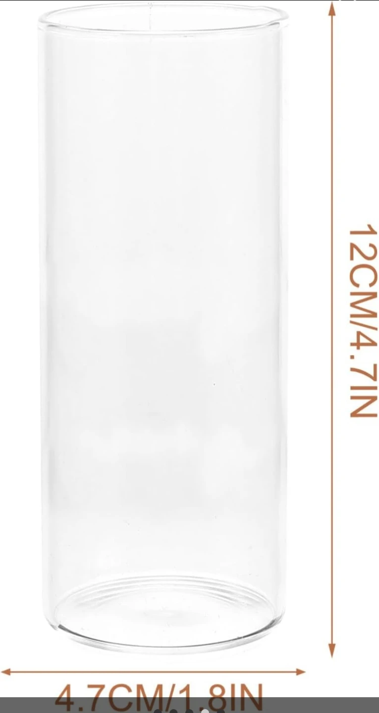 Set of 3 Glass Cylinder Hurricane Vases - photo 2